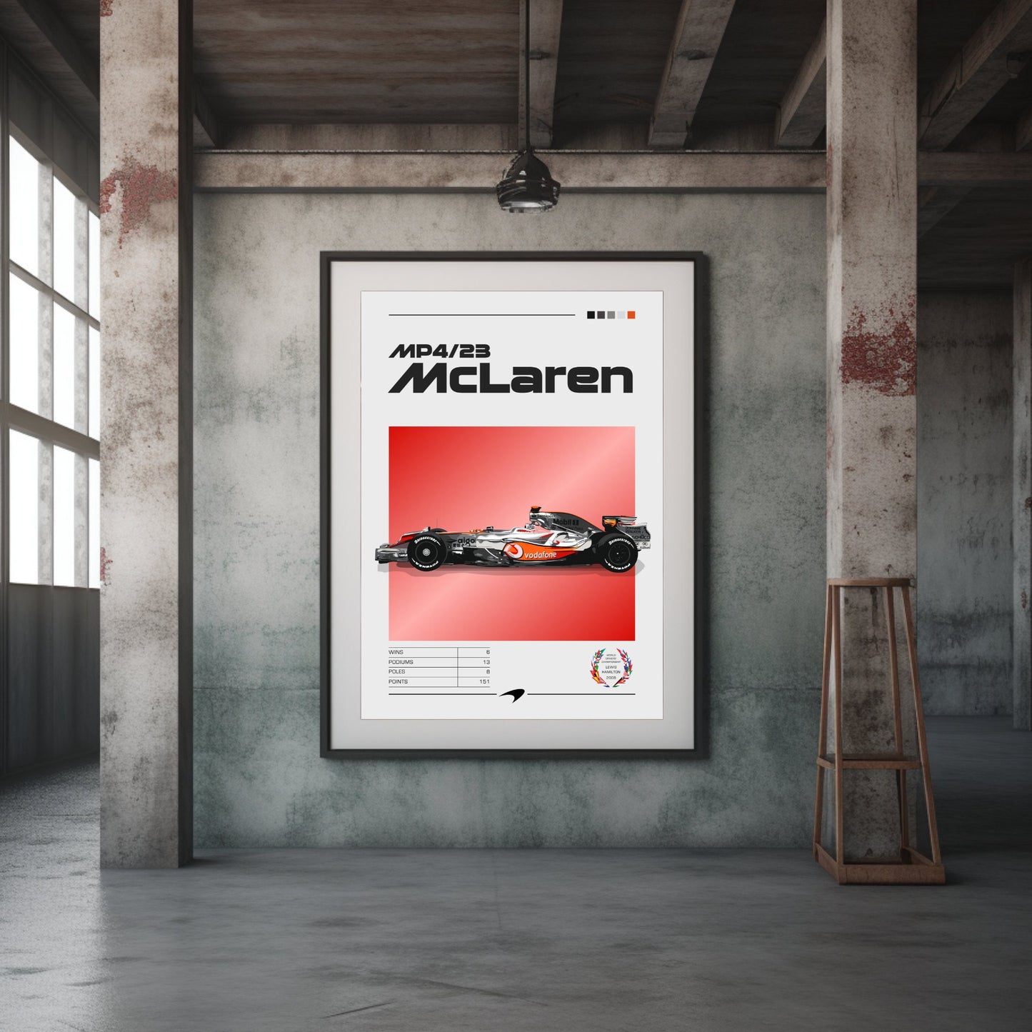 McLaren MP4/23 Poster, Car F1 Print