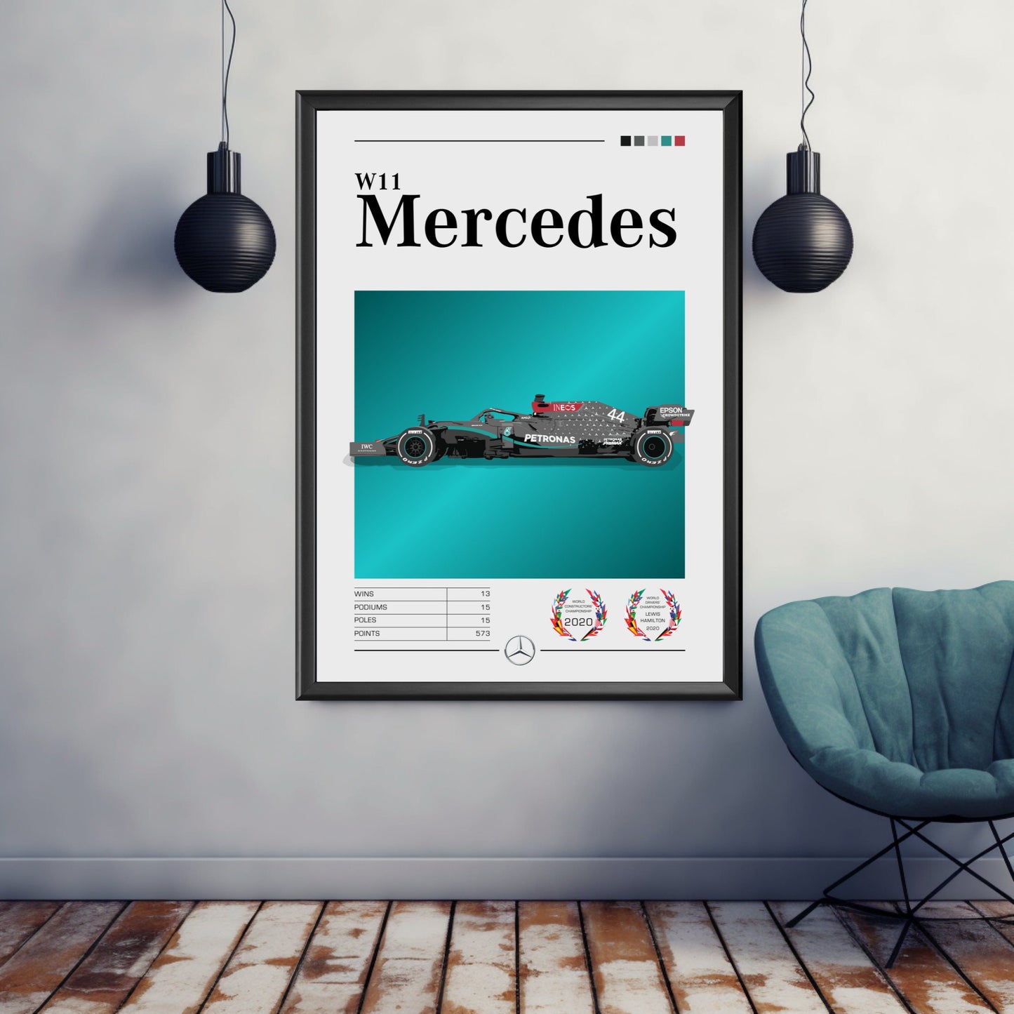 Mercedes-AMG W11 F1 Poster