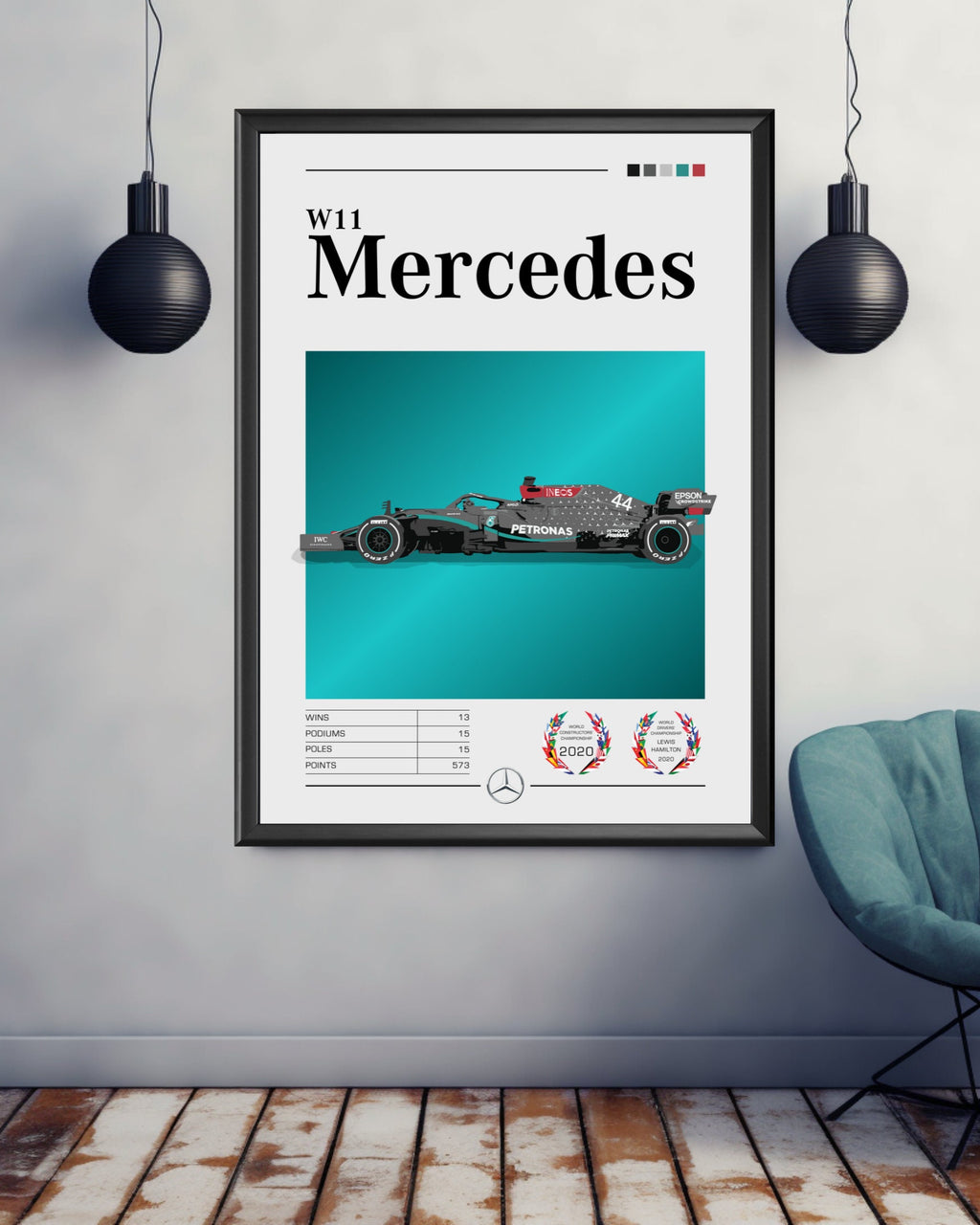 Mercedes-AMG W11 Poster, Mercedes-AMG W11 Print, Car Print, Car Art, M ...