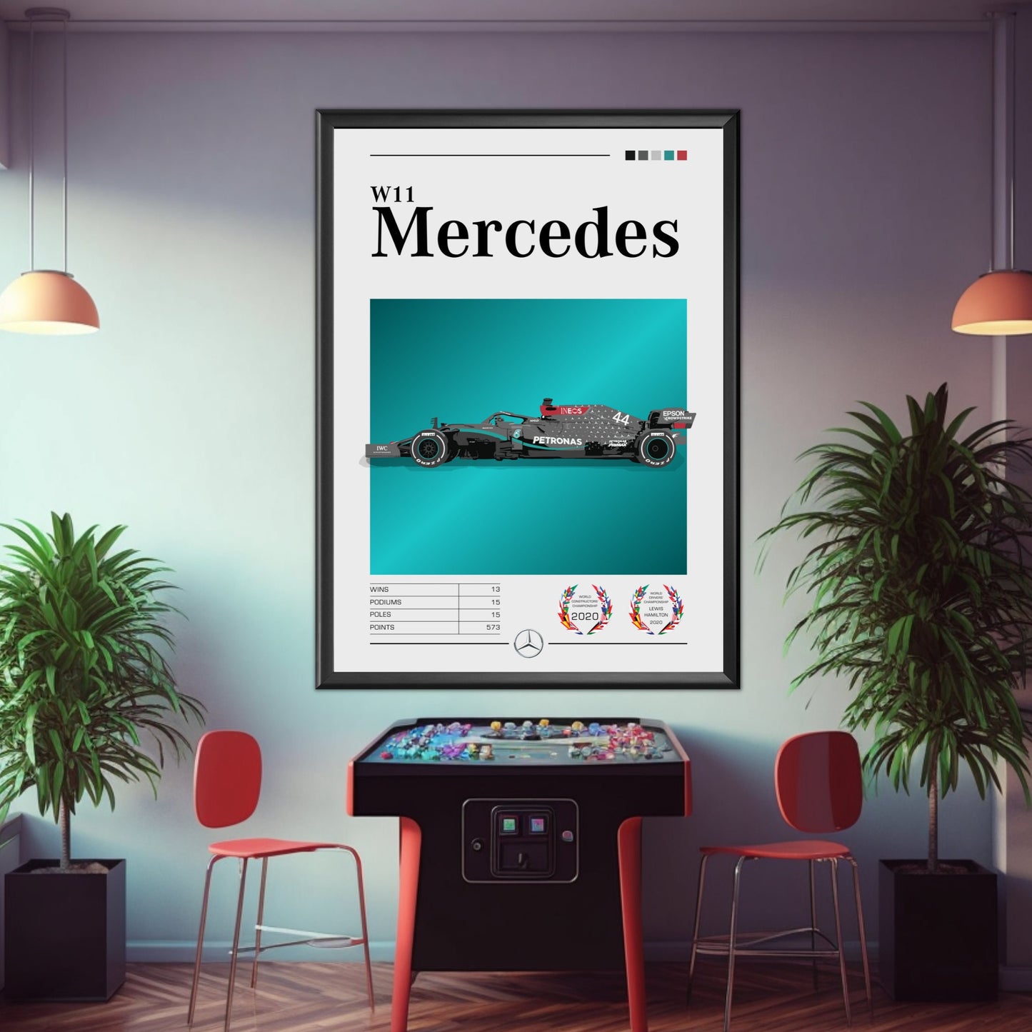 Mercedes-AMG W11 F1 Poster