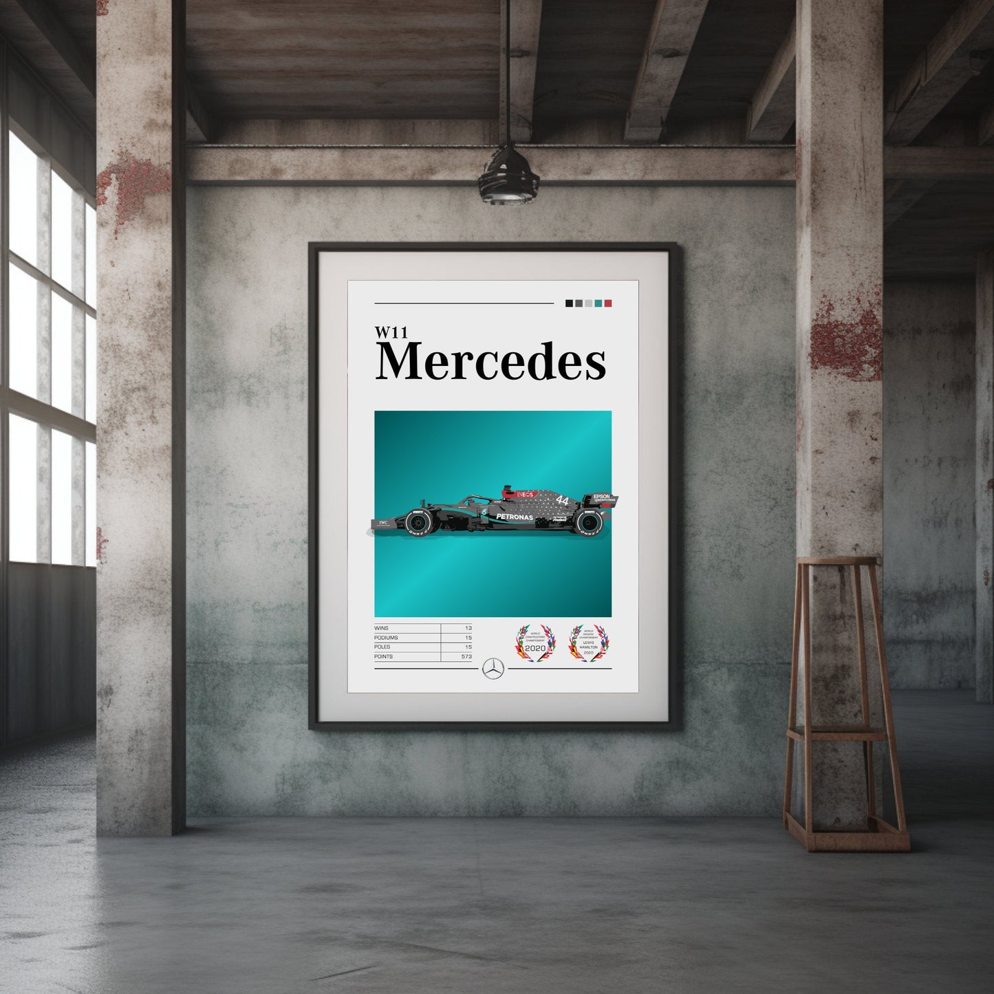 Mercedes-AMG W11 F1 Poster