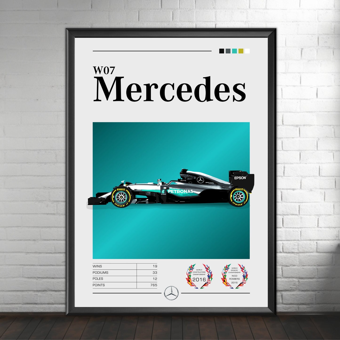 Mercedes-AMG W07 Poster