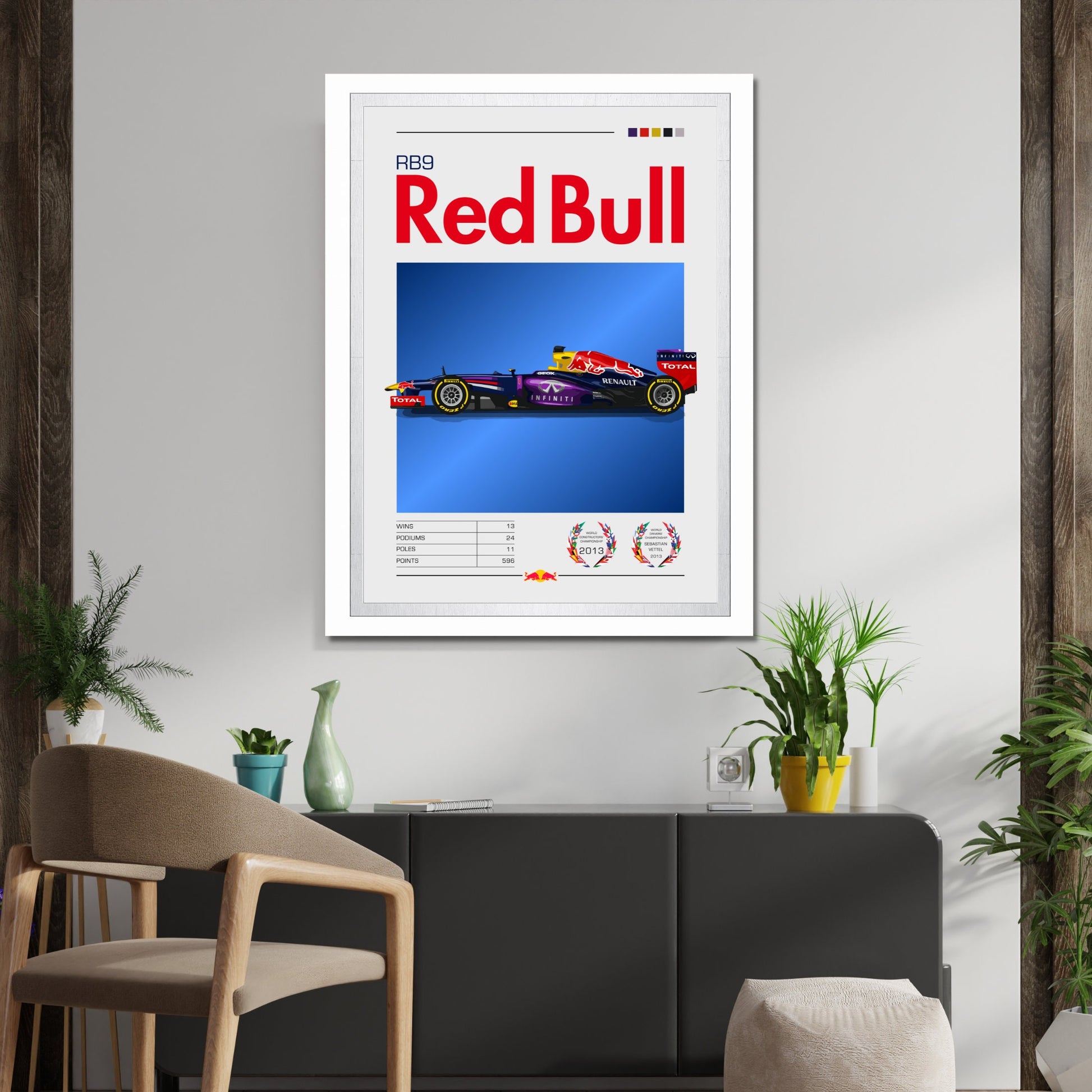 Red Bull RB9 Print, F1 Art