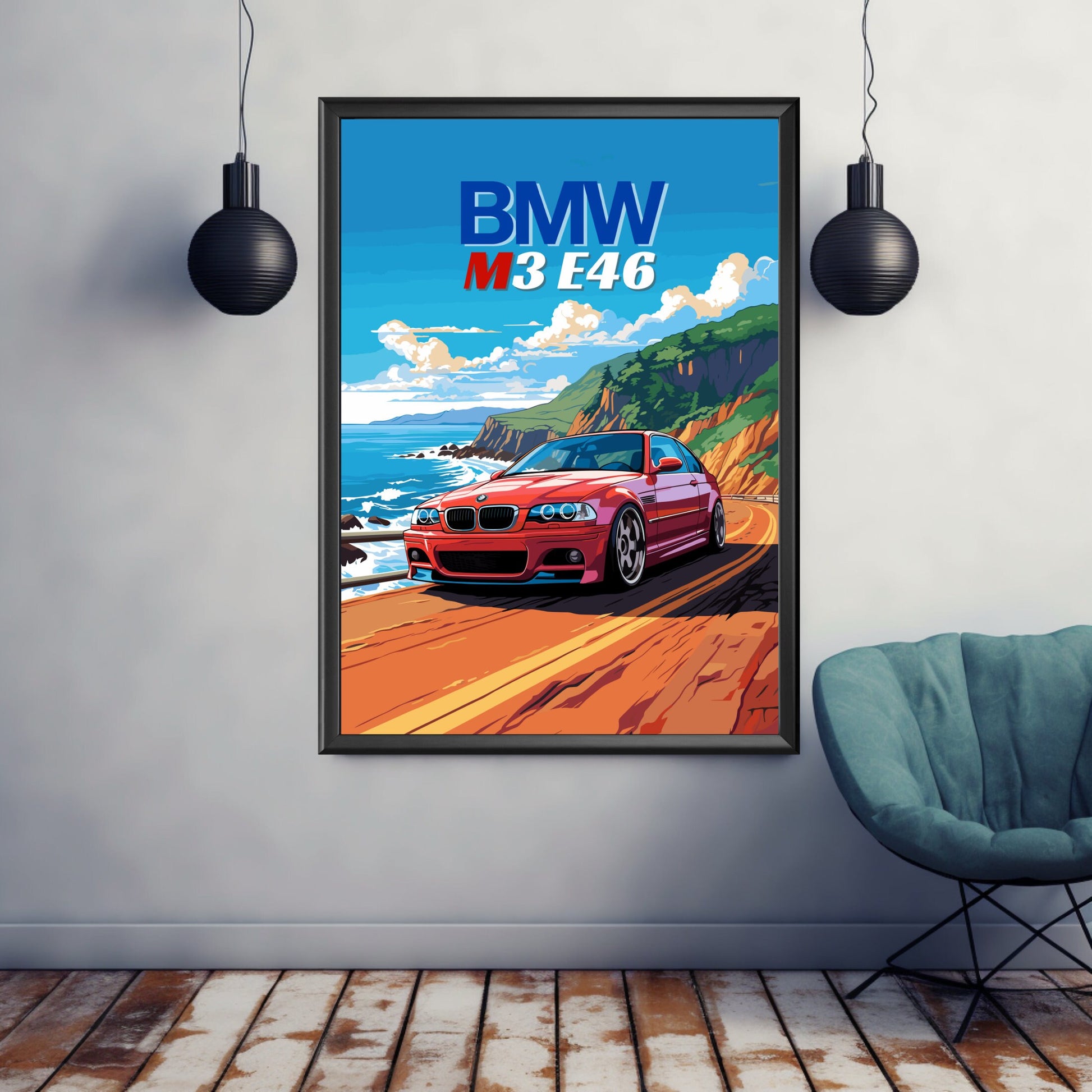 BMW M3 E46 Print, 2000s Car