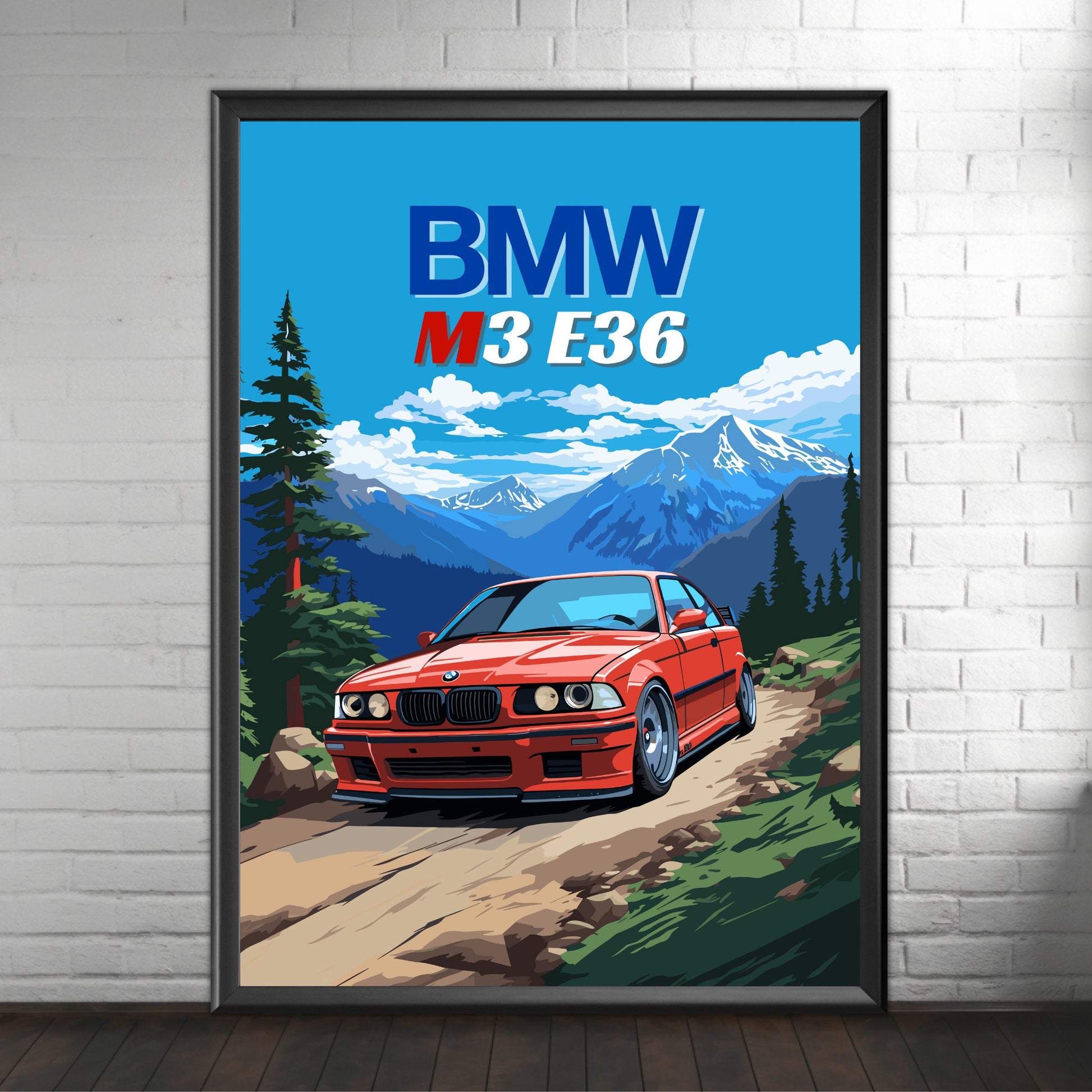 BMW M3 E36 Print, 1990s Car