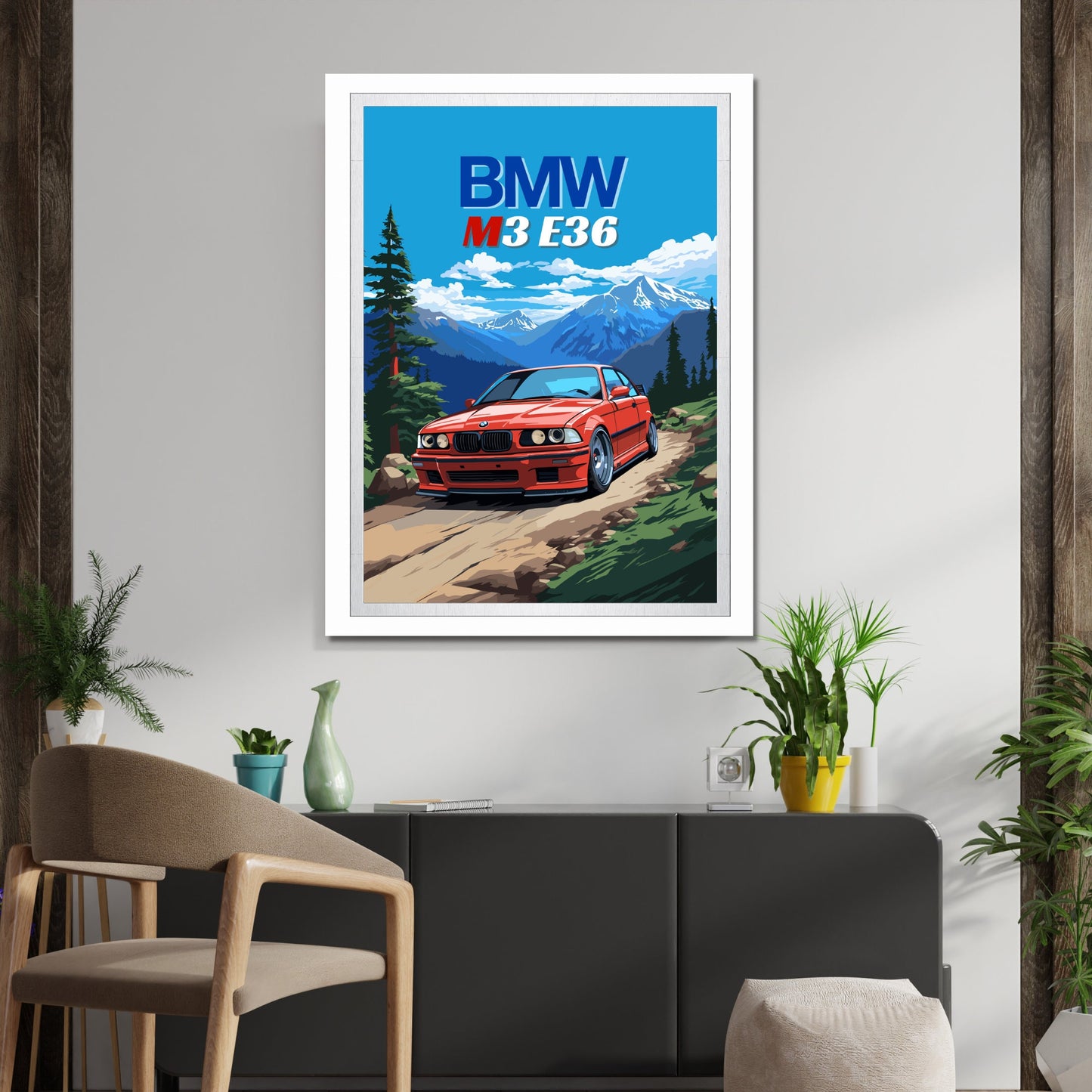 BMW M3 E36 Print, 1990s Car