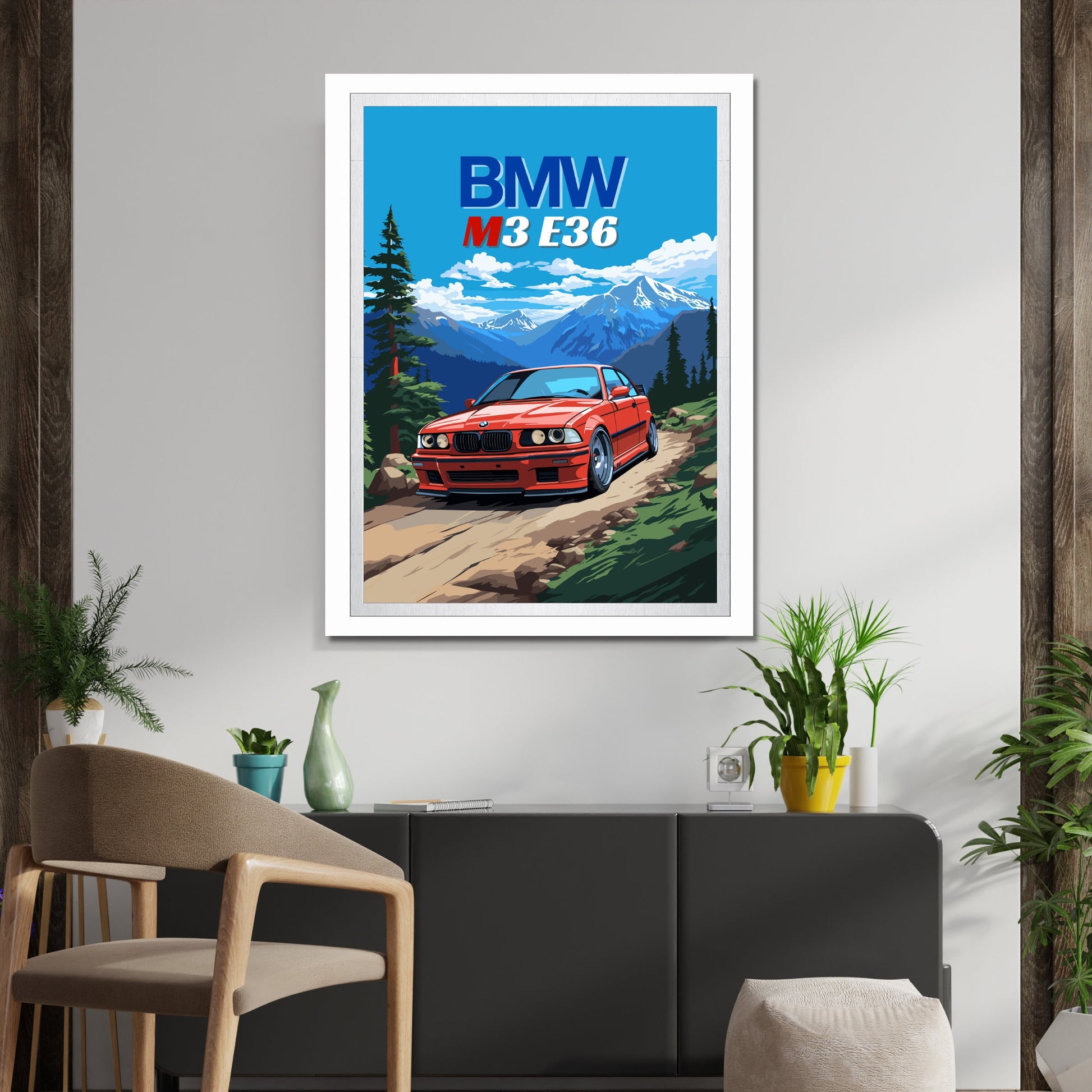 BMW M3 E36 Print, 1990s Car