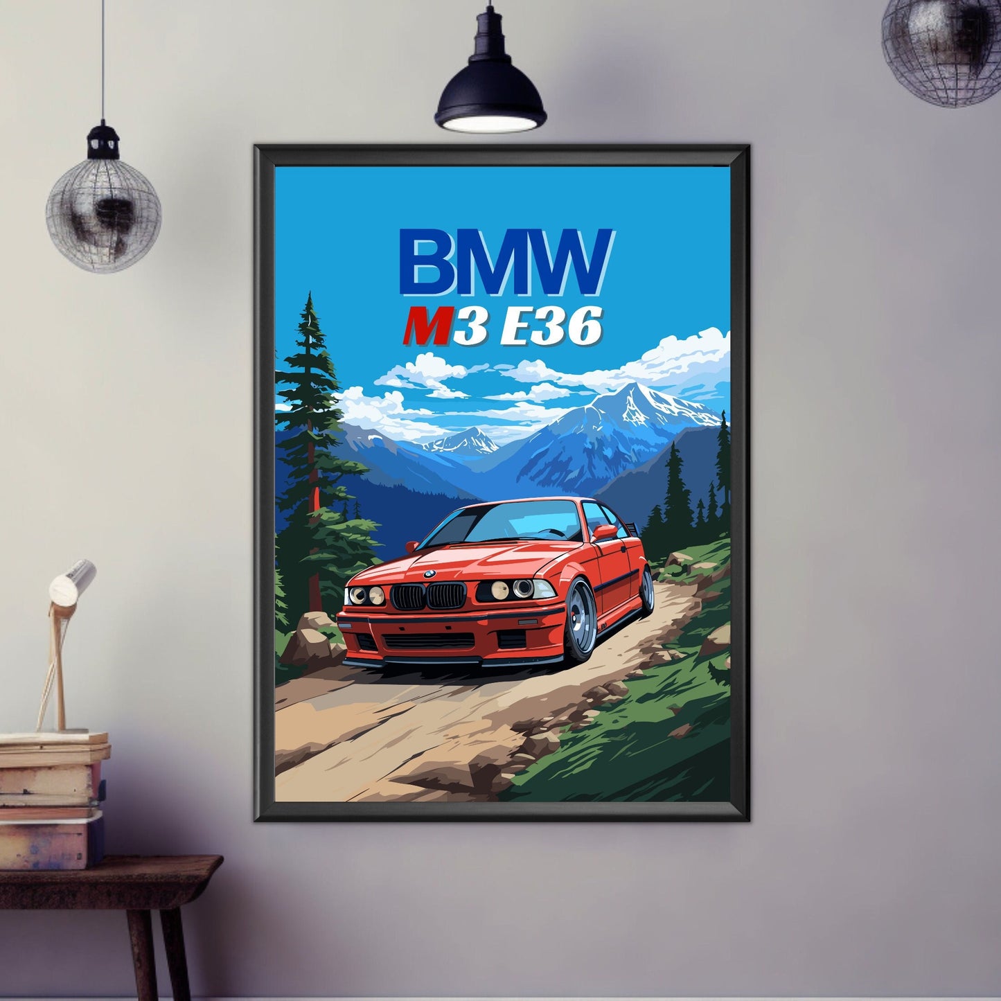 BMW M3 E36 Print, 1990s Car