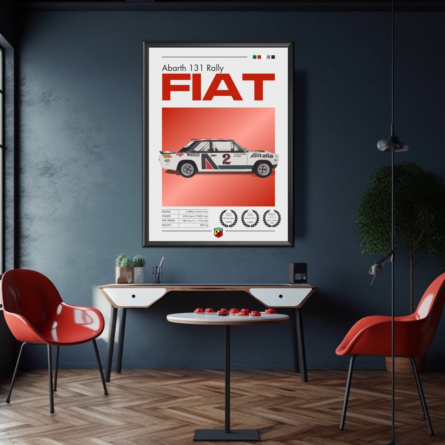 Abarth 131 Poster, Abarth 131 Print, 1970s Car Print, Car Print, Car Poster, Car Art, Rally Car Print, Fiat Abarth, Abarthisti