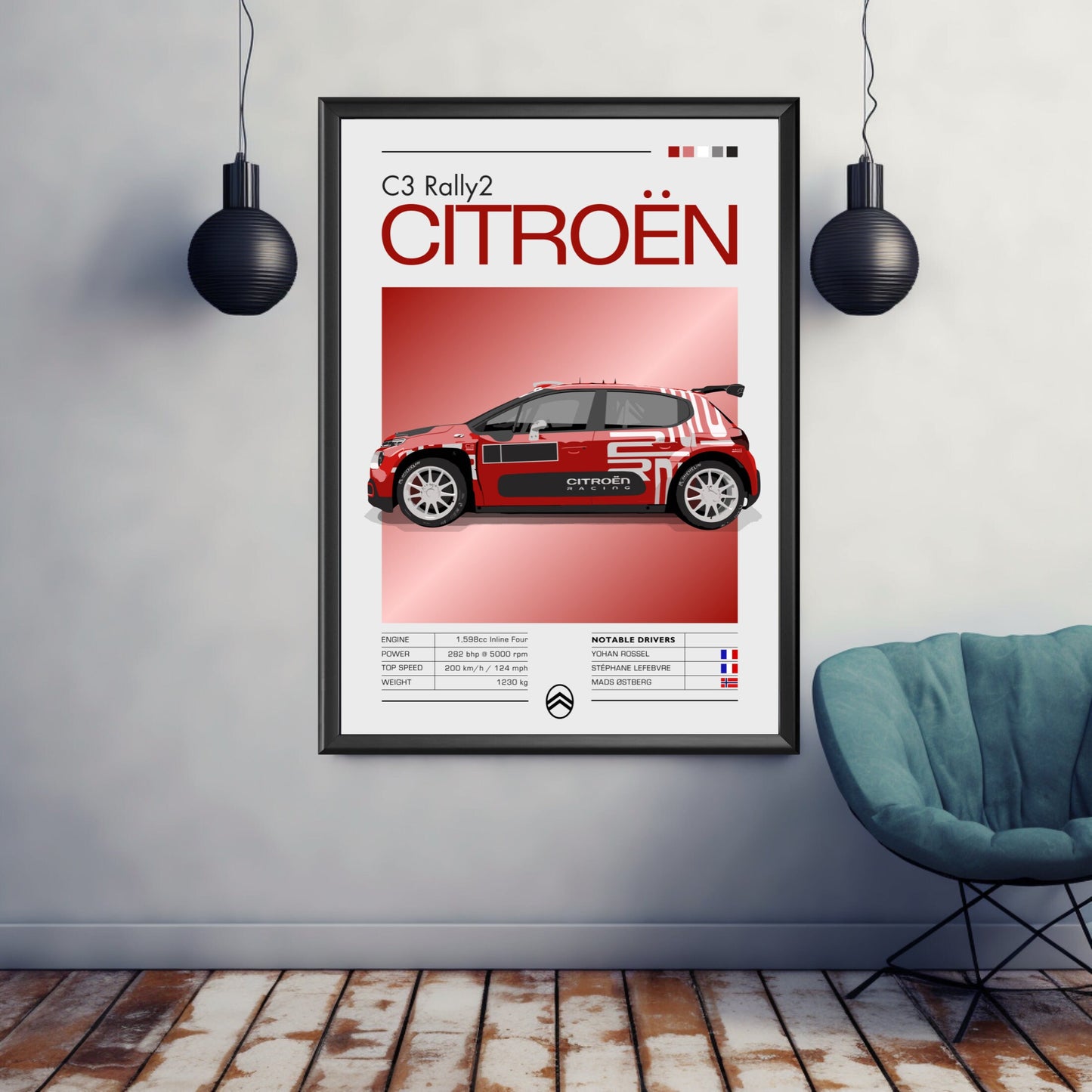 Citroen C3 Rally2 Print