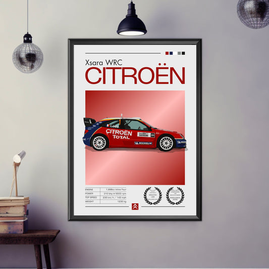 Citroen Xsara WRC Print, 2000s Car Print, Citroen Xsara WRC Poster, Car Art, Rally Car Print, Classic Car, Car Print, Car Poster