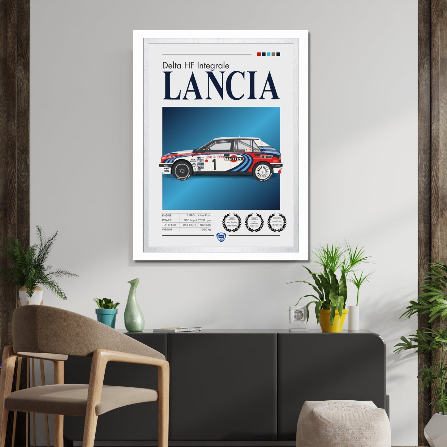 Lancia Delta Integrale Print, 1990s Car Print, Lancia Delta Integrale Poster, Car Art, Rally Car Print, Classic Car, Car Print, Car Poster