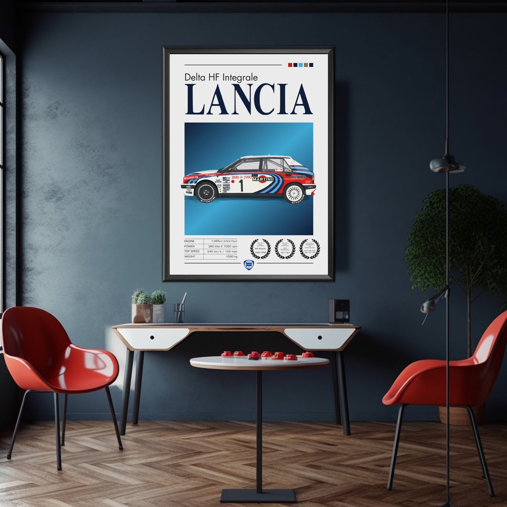 Lancia Delta Integrale Print, 1990s Car Print, Lancia Delta Integrale Poster, Car Art, Rally Car Print, Classic Car, Car Print, Car Poster