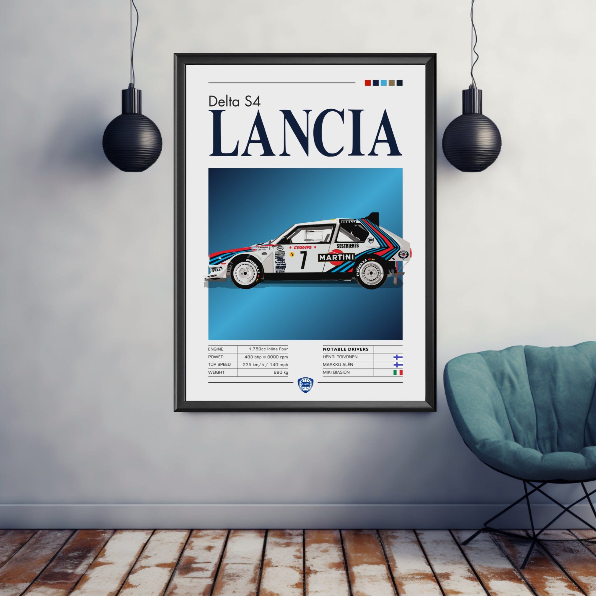 Lancia Delta S4 Poster