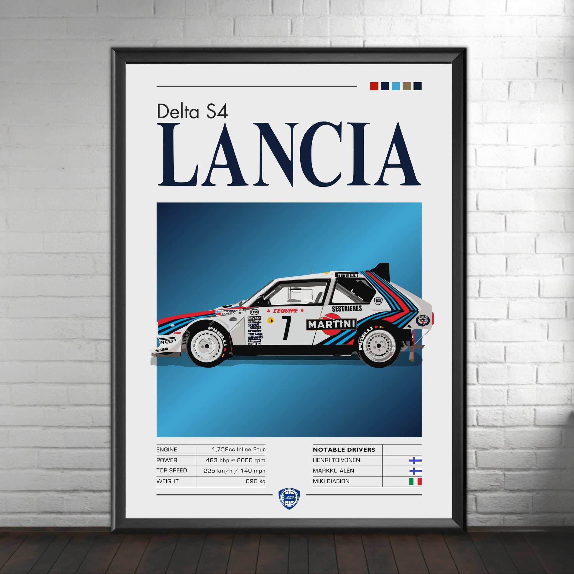 Lancia Delta S4 Poster