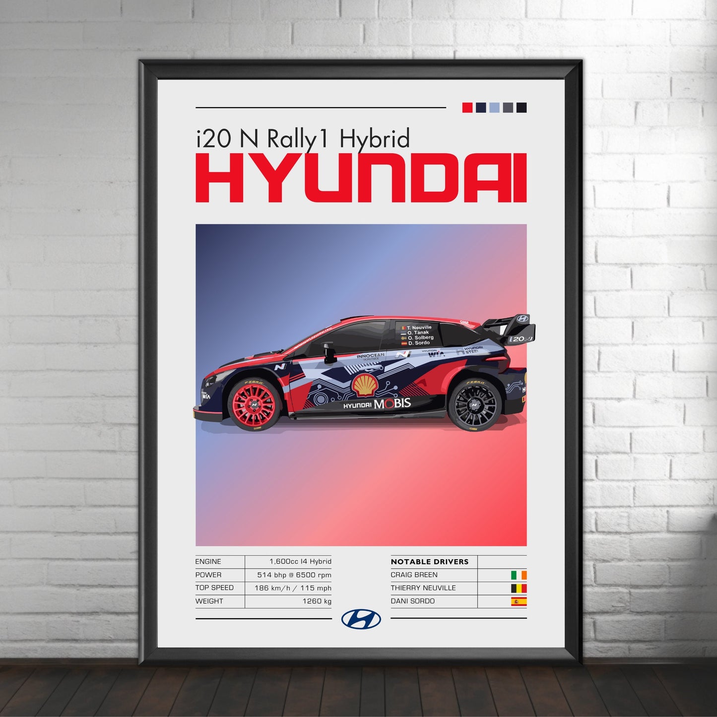 Hyundai i20 N Rally1 Print