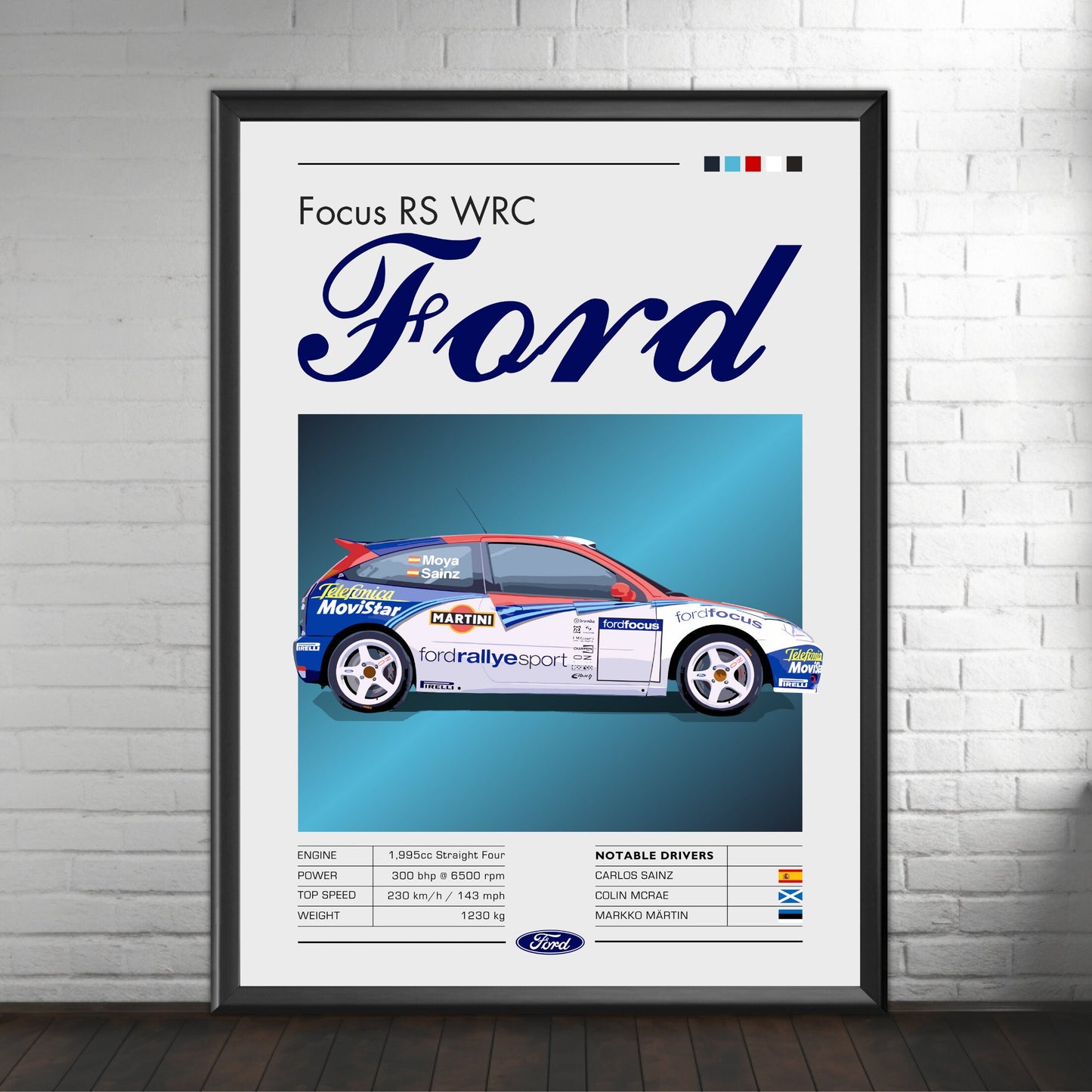 Ford Focus WRC Print, Colin McRae