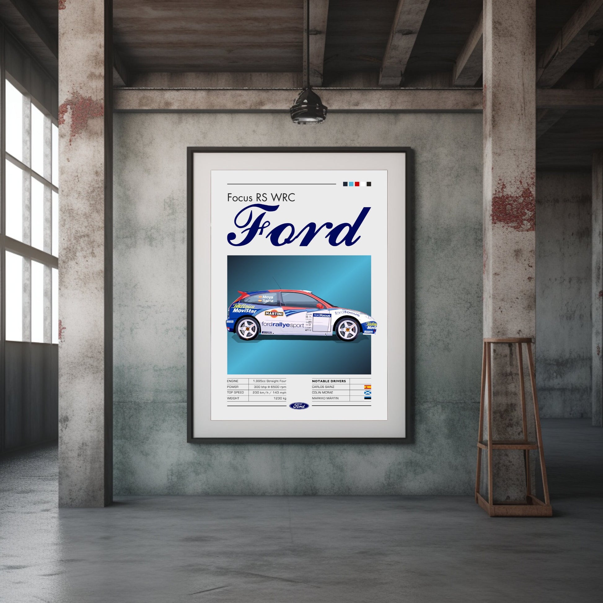 Ford Focus WRC Print, Colin McRae