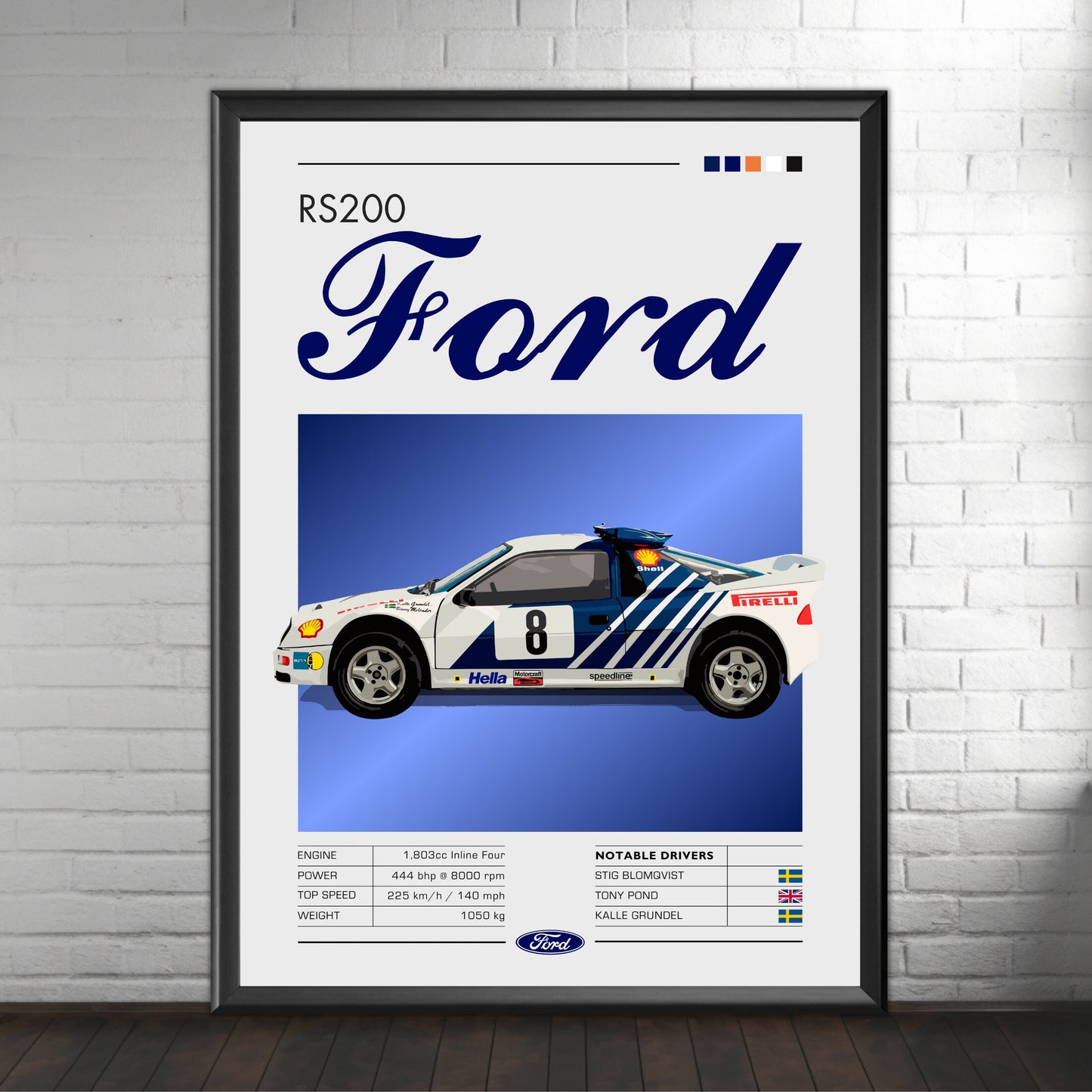 Ford RS200 Print, Ford RS200 Poster