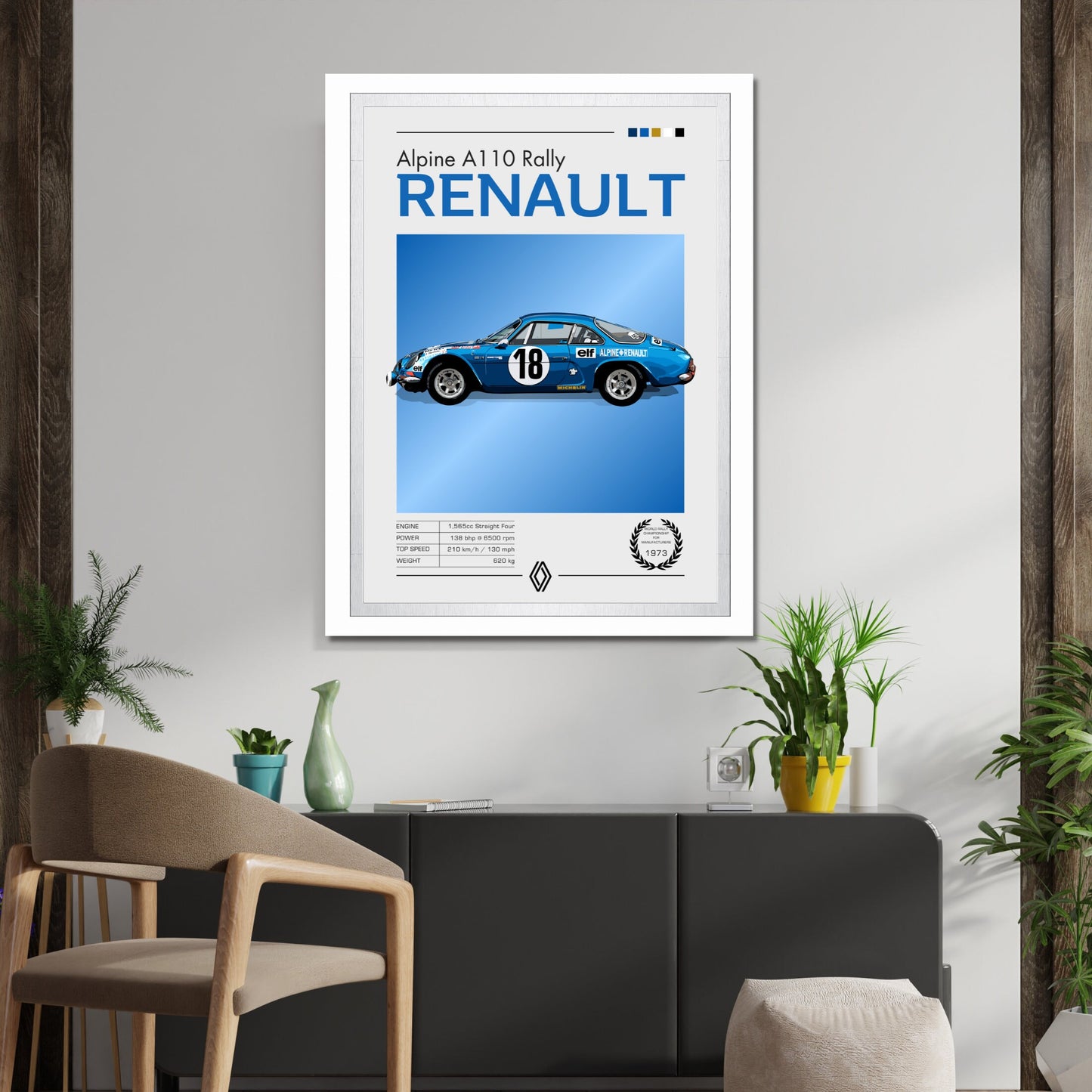 Alpine A110 Poster, 1970s Car Print