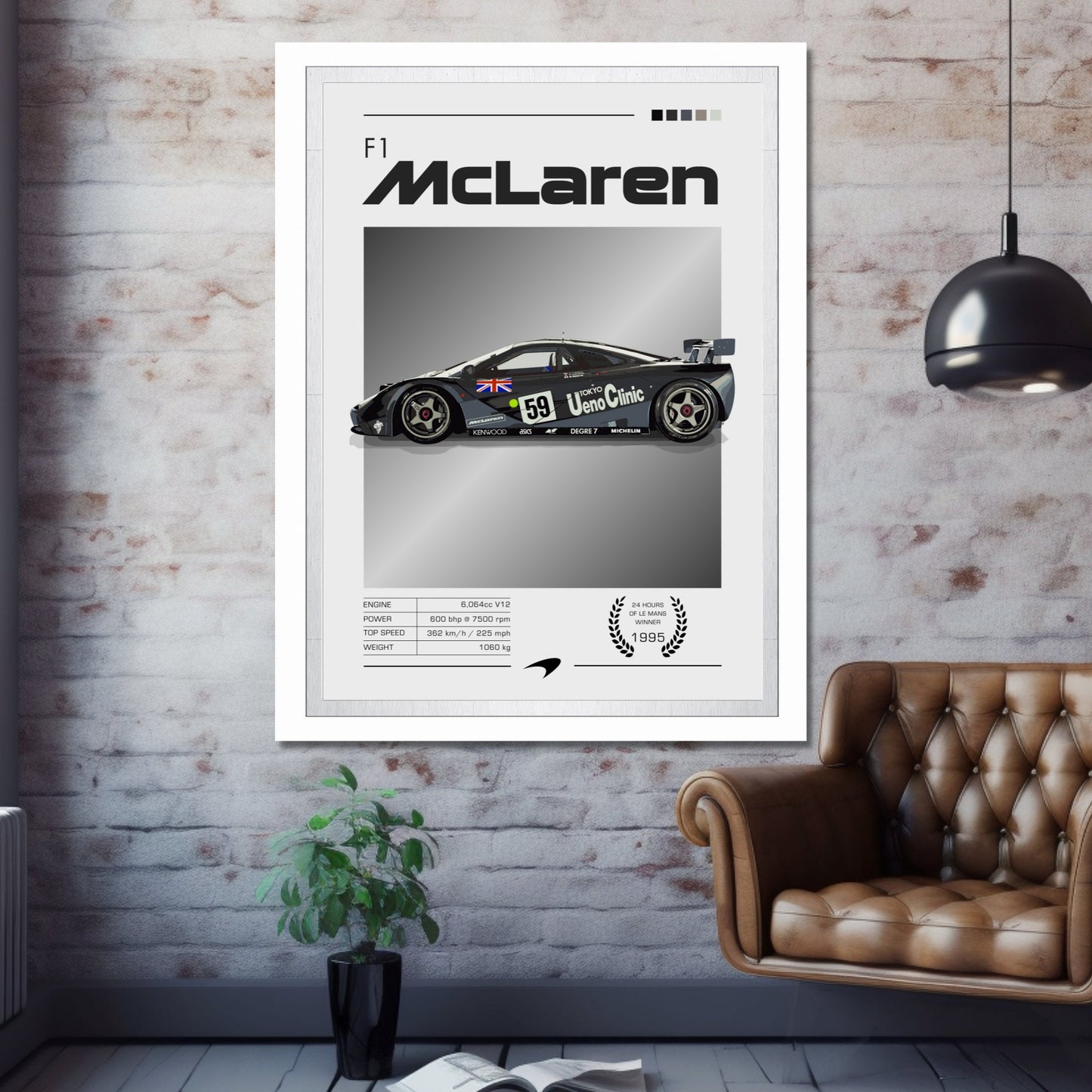 McLaren F1 Poster, Car Print