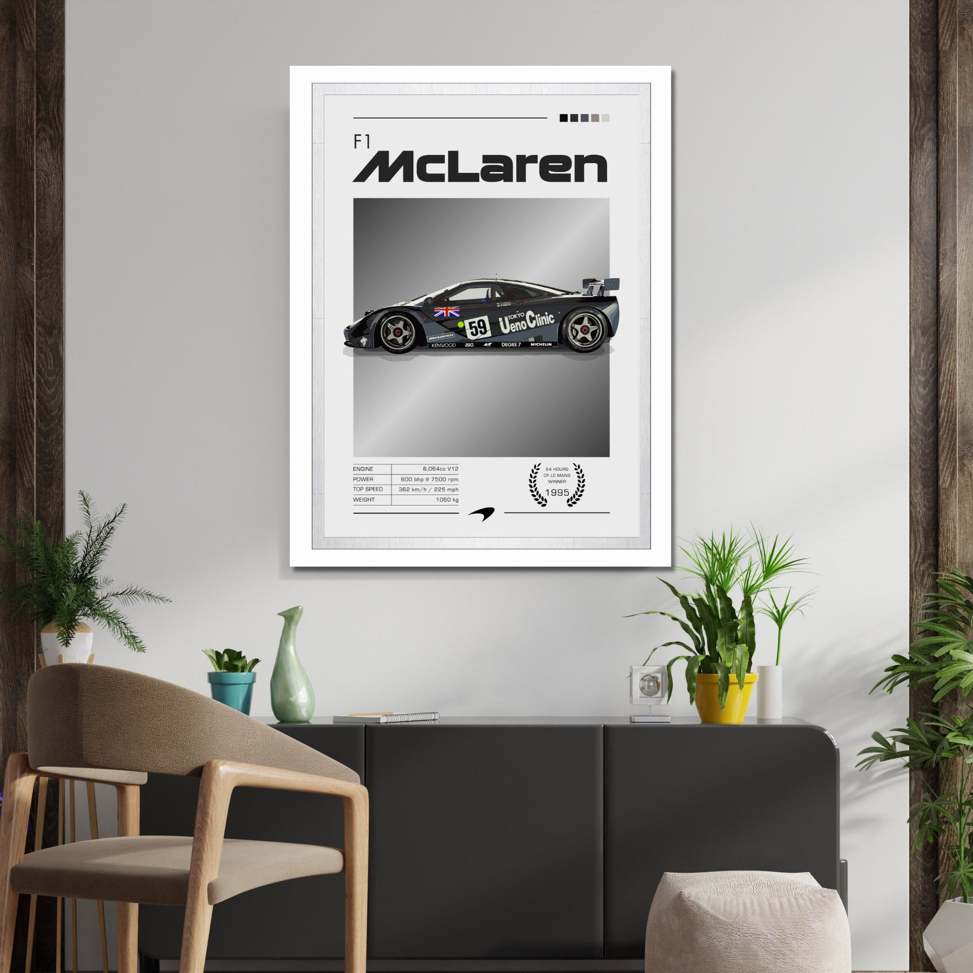 McLaren F1 Poster, Car Print