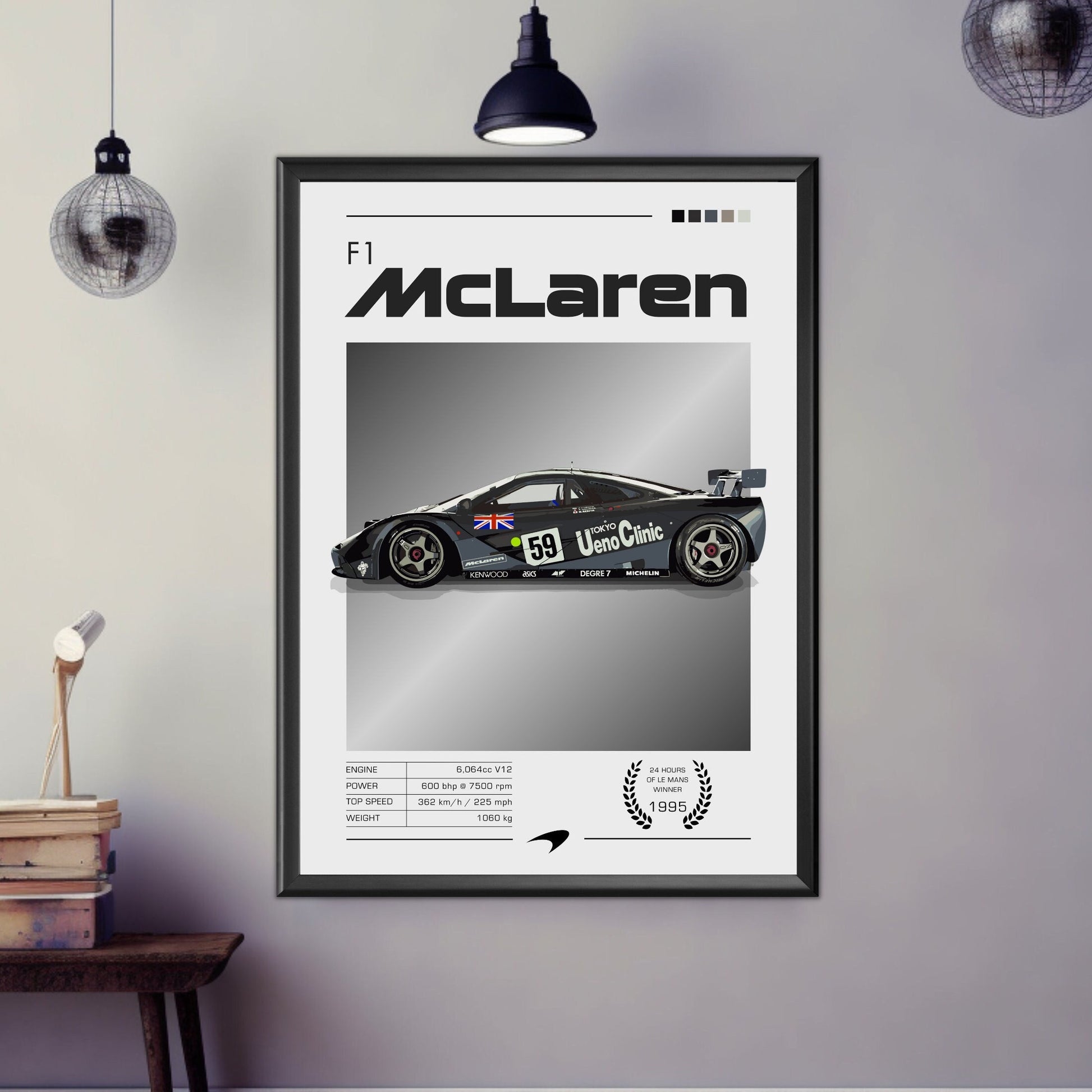 McLaren F1 Poster, Car Print