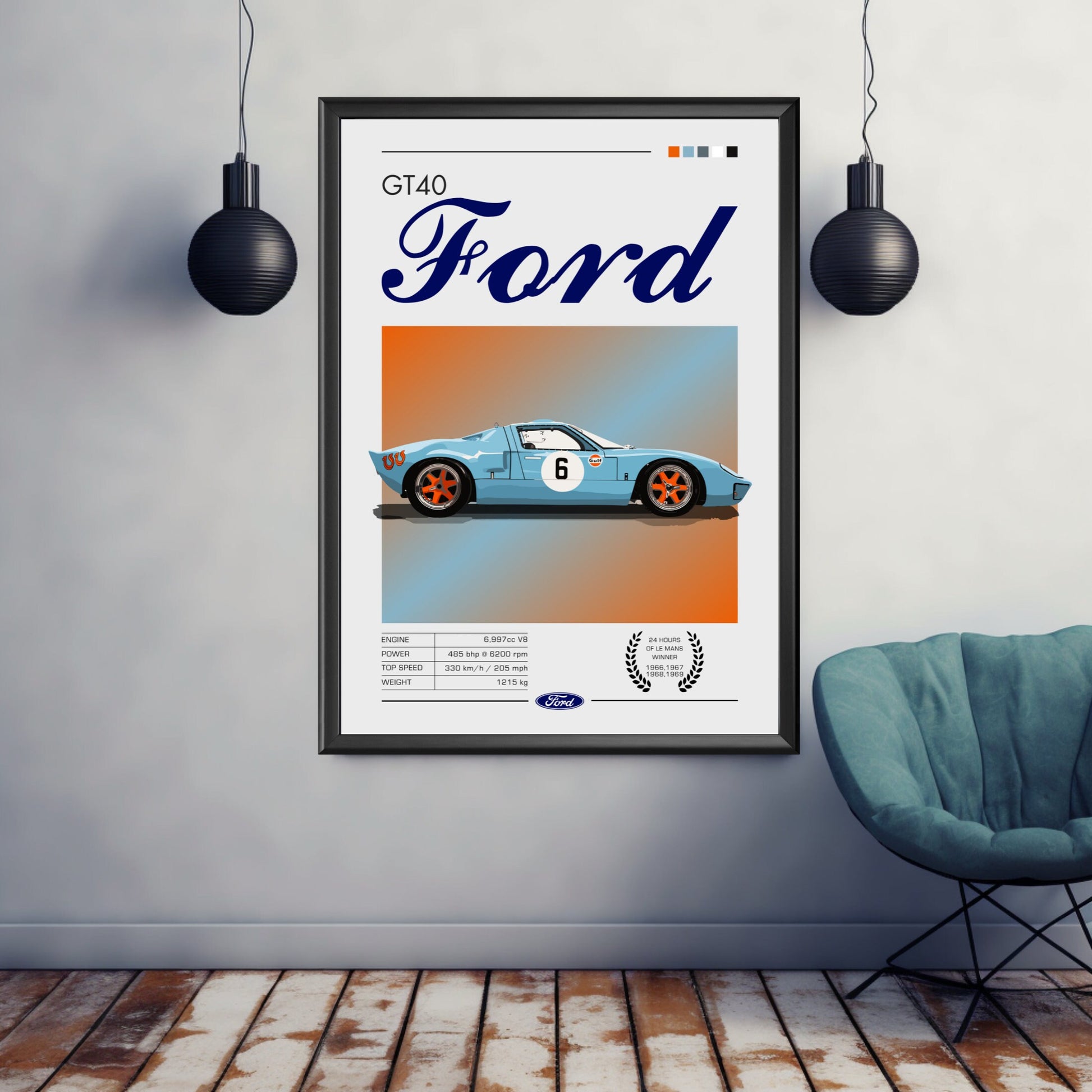 Ford GT40 Poster