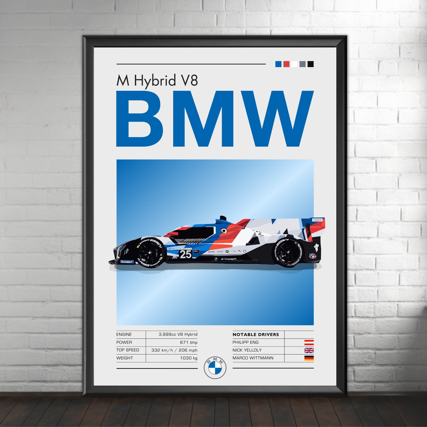 BMW M Hybrid V8 Poster