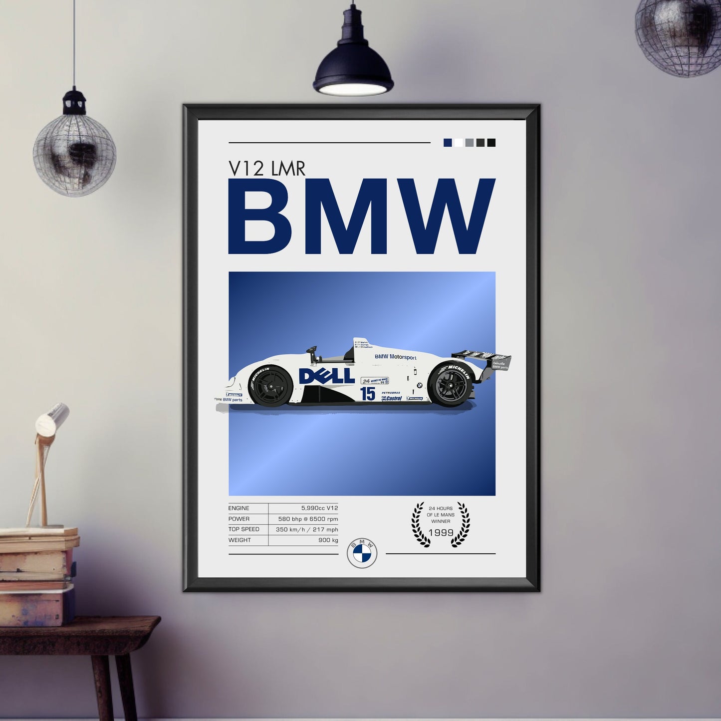 BMW V12 LMR Poster