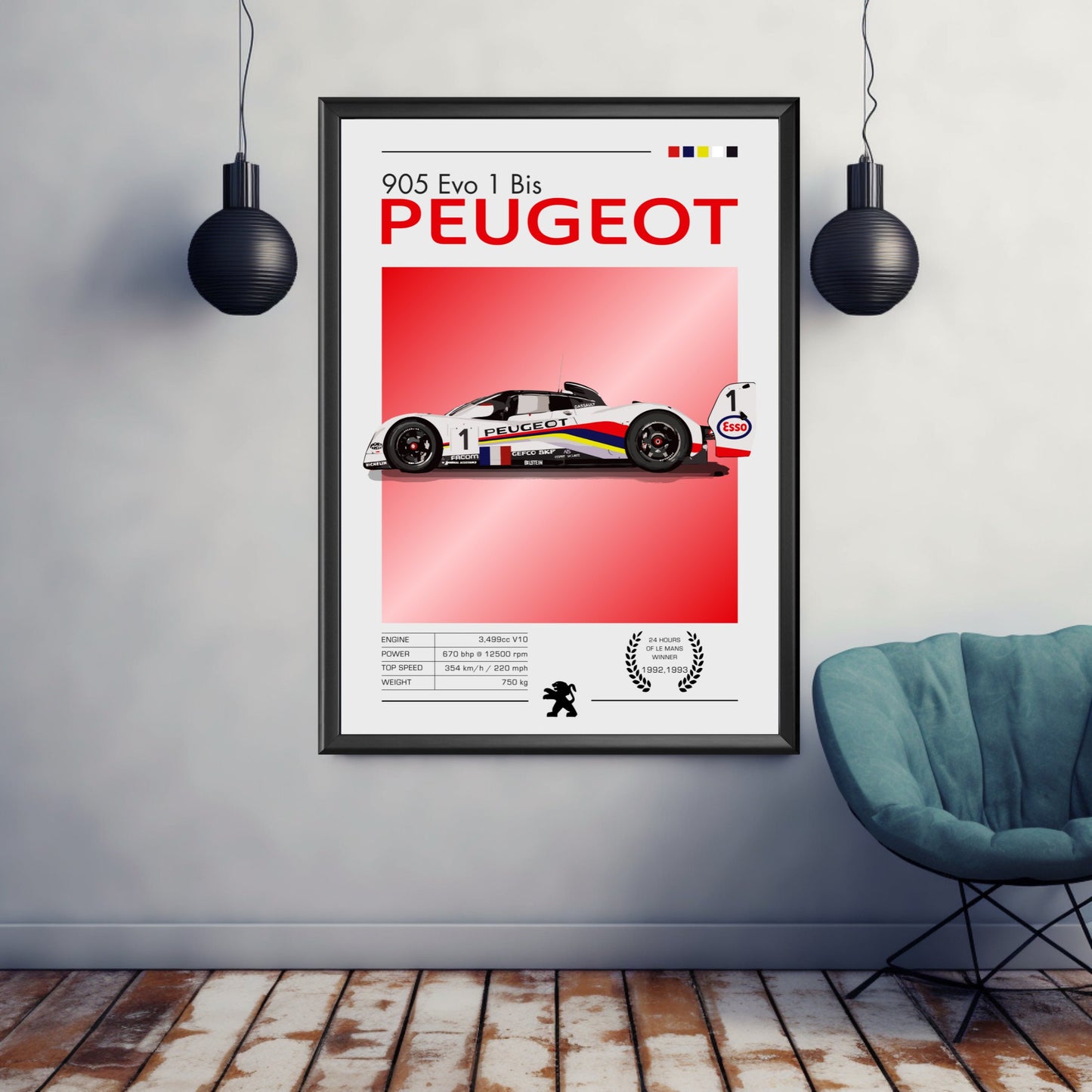 Peugeot 905 Poster