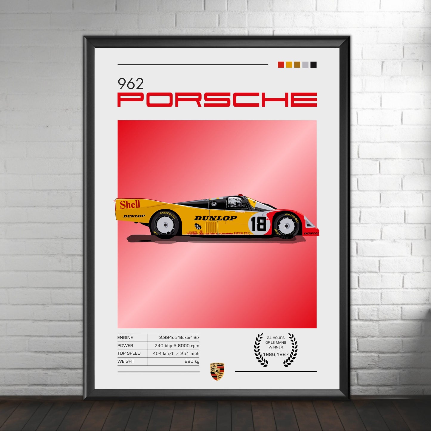 Porsche 962 Poster