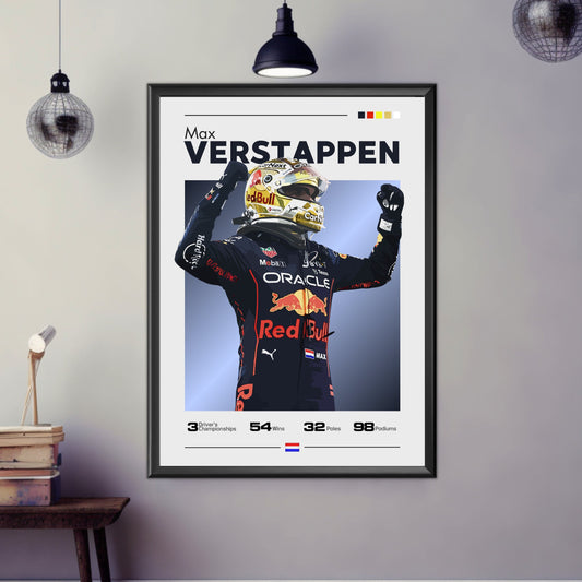 Max Verstappen Poster, F1 Print, F1 Poster, Car Art, Formula 1 Print, Max Verstappen Print, Formula 1 Poster, Red Bull Racing, Car Print