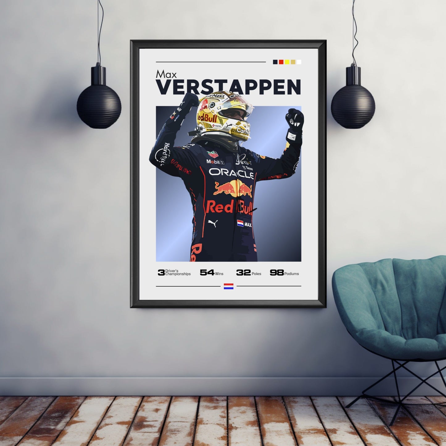 Max Verstappen Poster, F1 Print