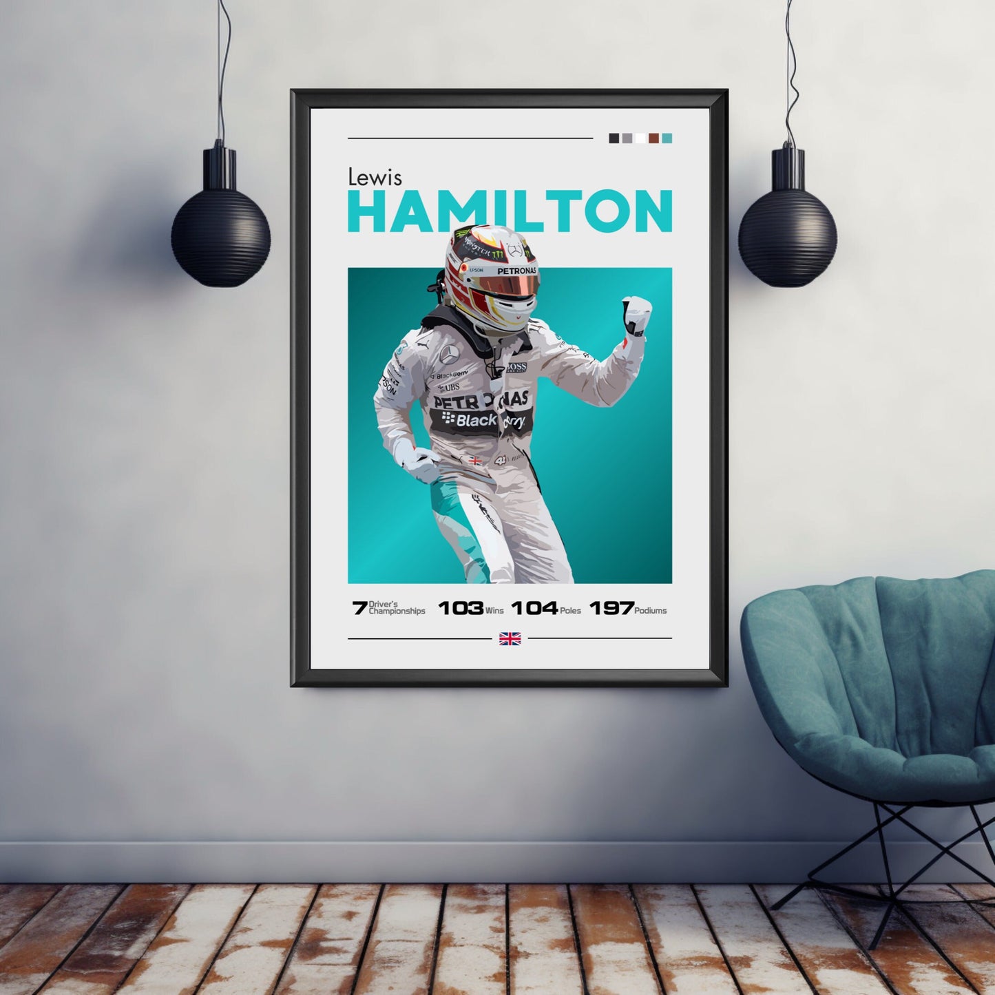 Lewis Hamilton Mercedes-Benz F1 Poster