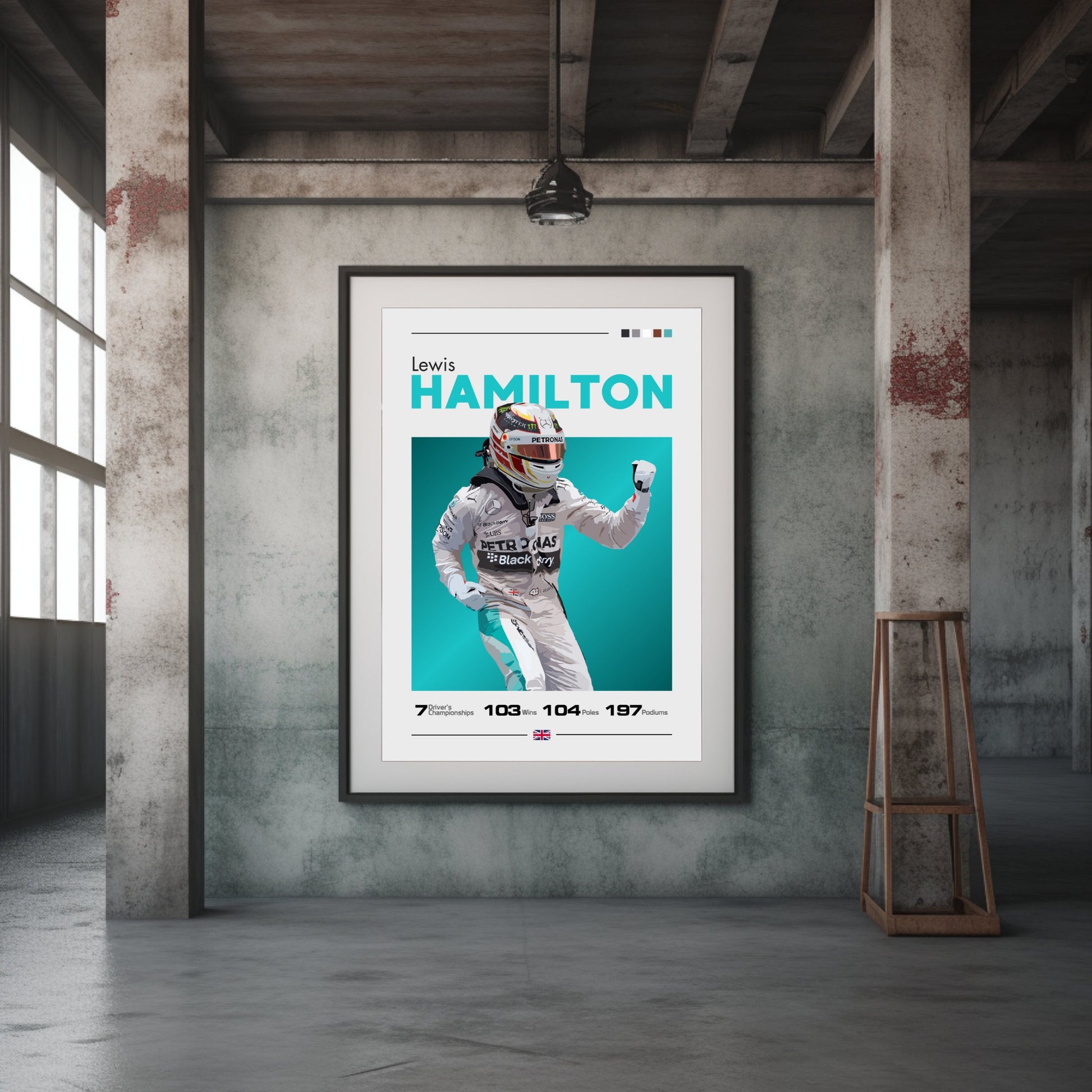 Lewis Hamilton Mercedes-Benz F1 Poster