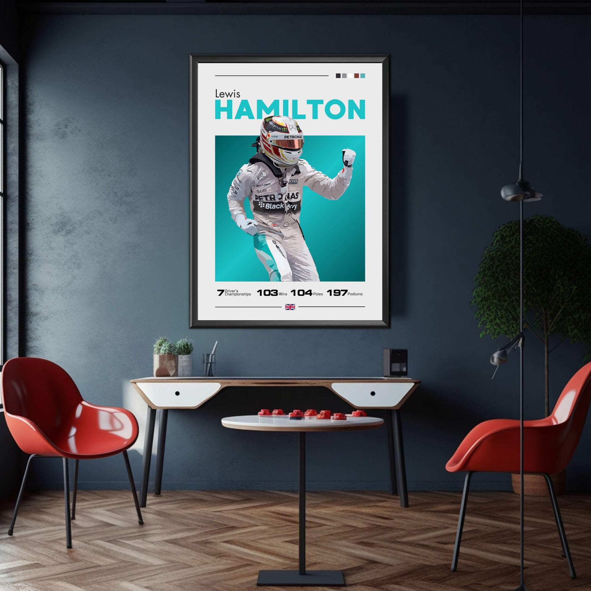 Lewis Hamilton Mercedes-Benz F1 Poster