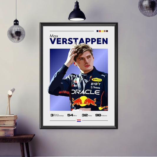 Max Verstappen Print, F1 Print, F1 Poster, Car Art, Max Verstappen Poster, Formula 1 Print, Formula 1 Poster, Red Bull Racing, Car Print
