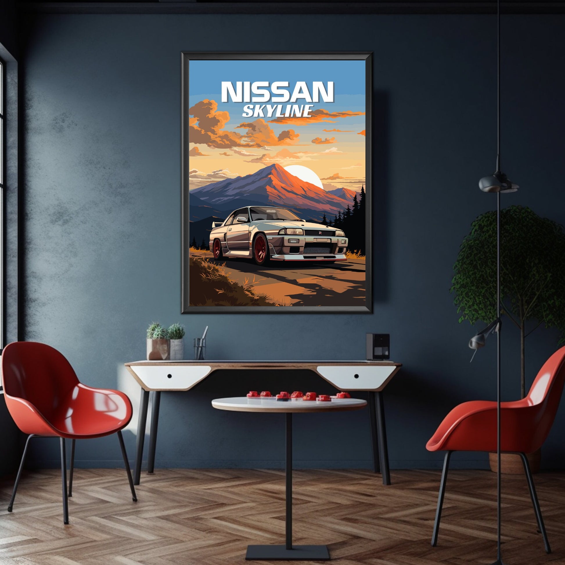 Nissan Skyline R33 Print, 1990s