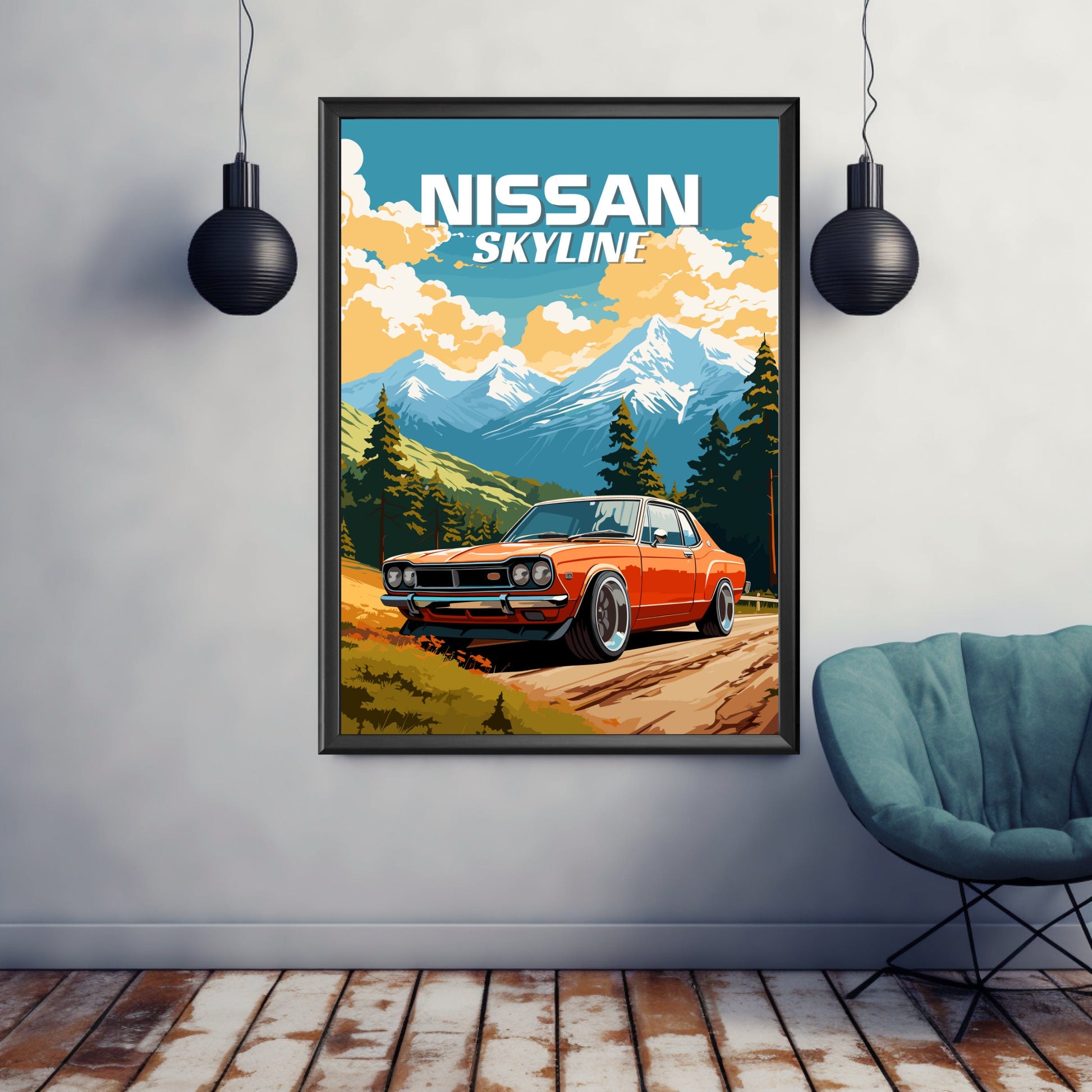 Nissan Skyline 1st Gen Print, 1960s