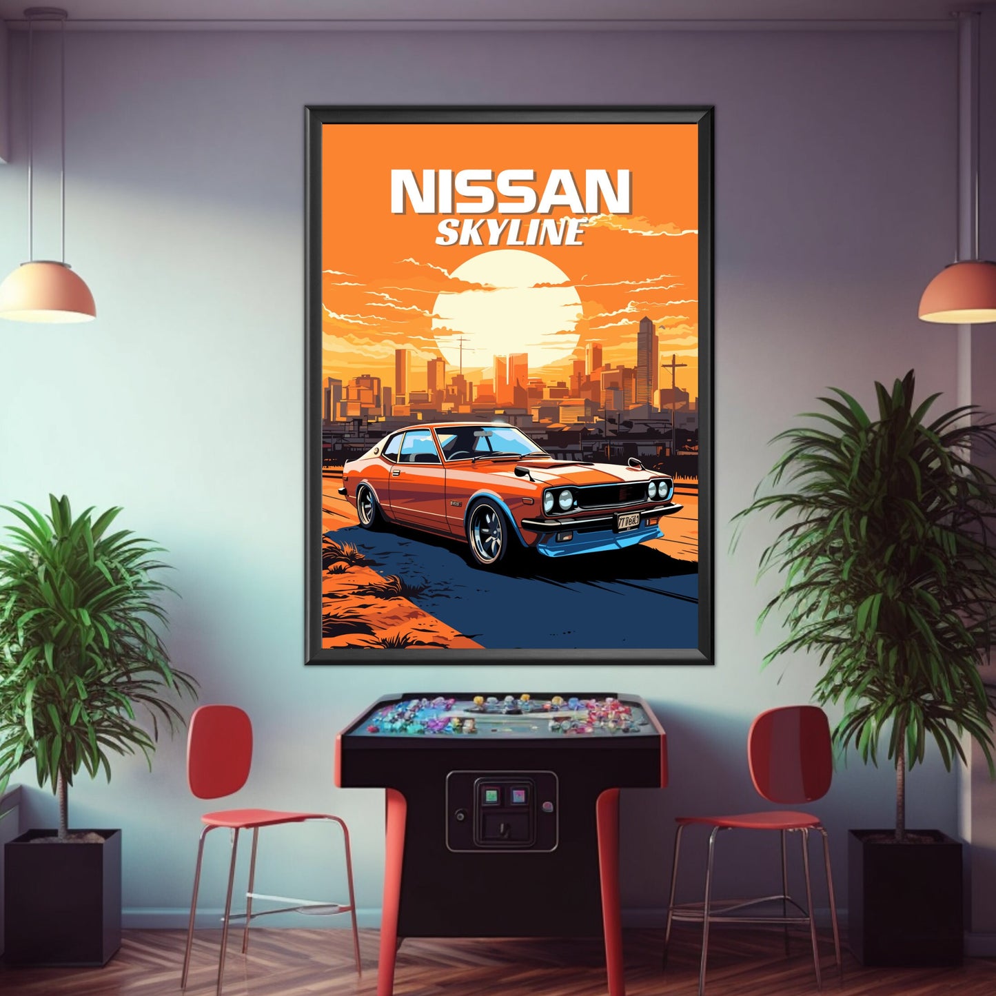 Nissan Skyline 2nd Gen Print, 1970s Car