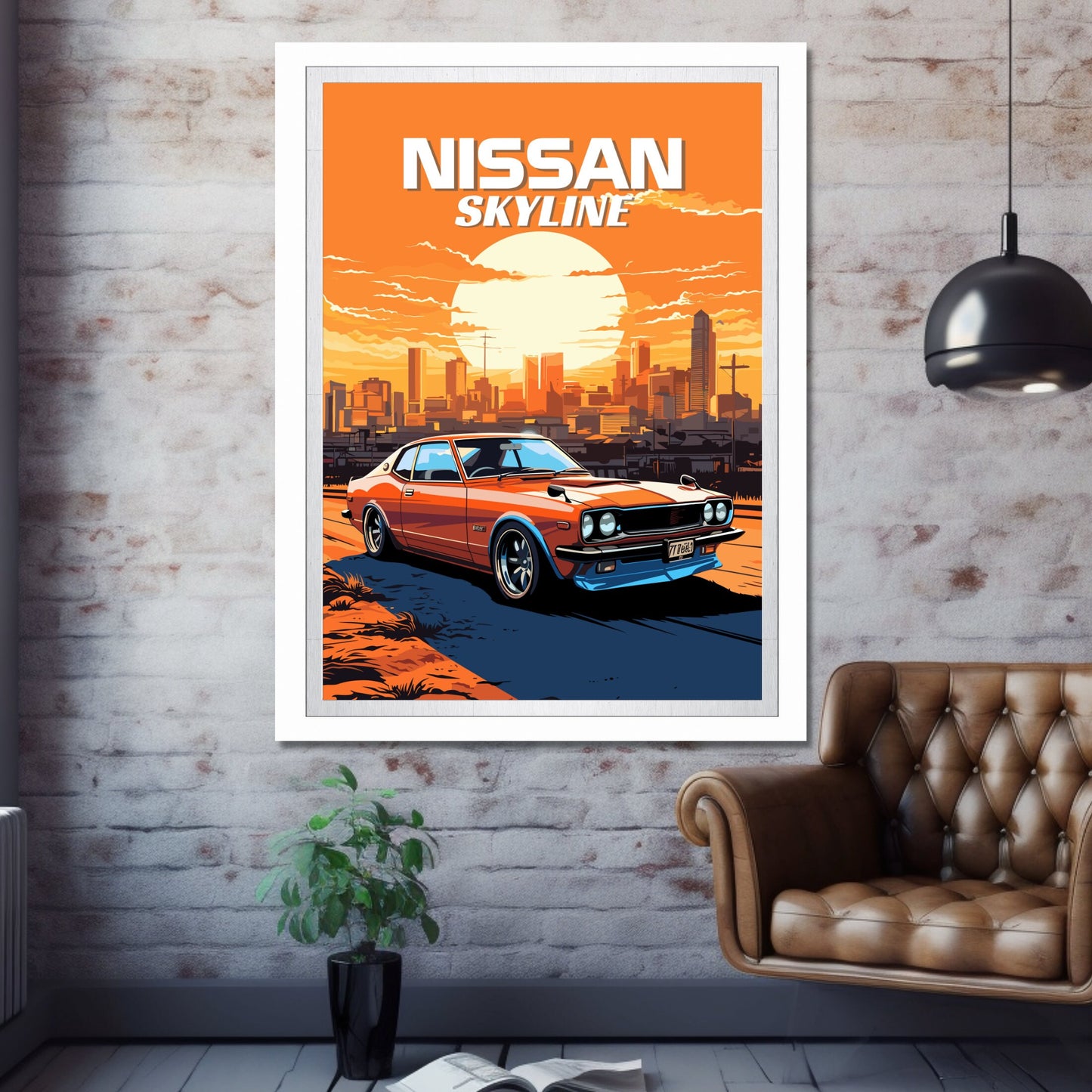 Nissan Skyline 2nd Gen Print, 1970s Car