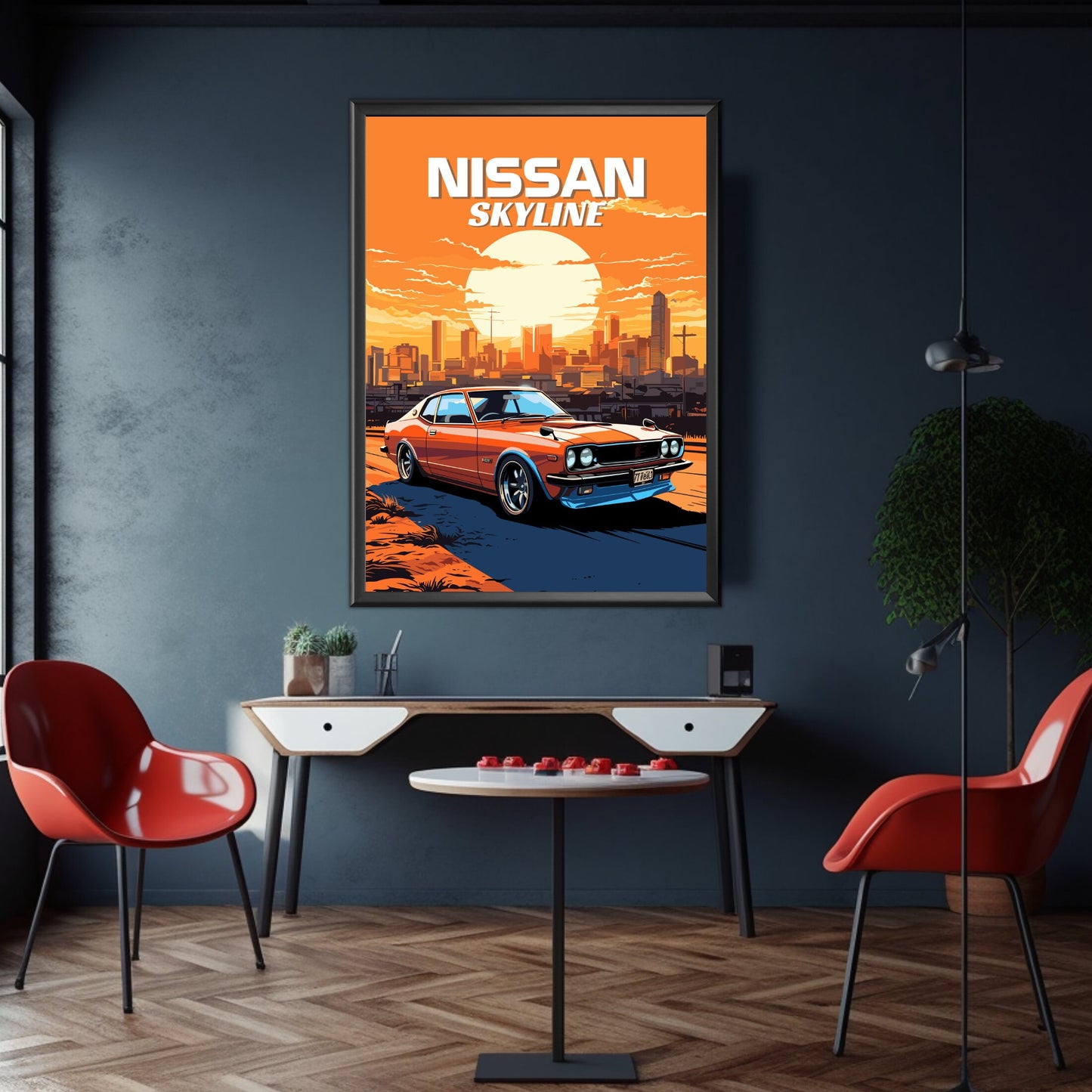 Nissan Skyline 2nd Gen Print, 1970s Car