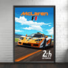 McLaren F1 Print, McLaren F1 Poster, Car Print, Car Art, Race Car Print, Car Poster, 24h of Le Mans, Classic Car Print, 1990s Car