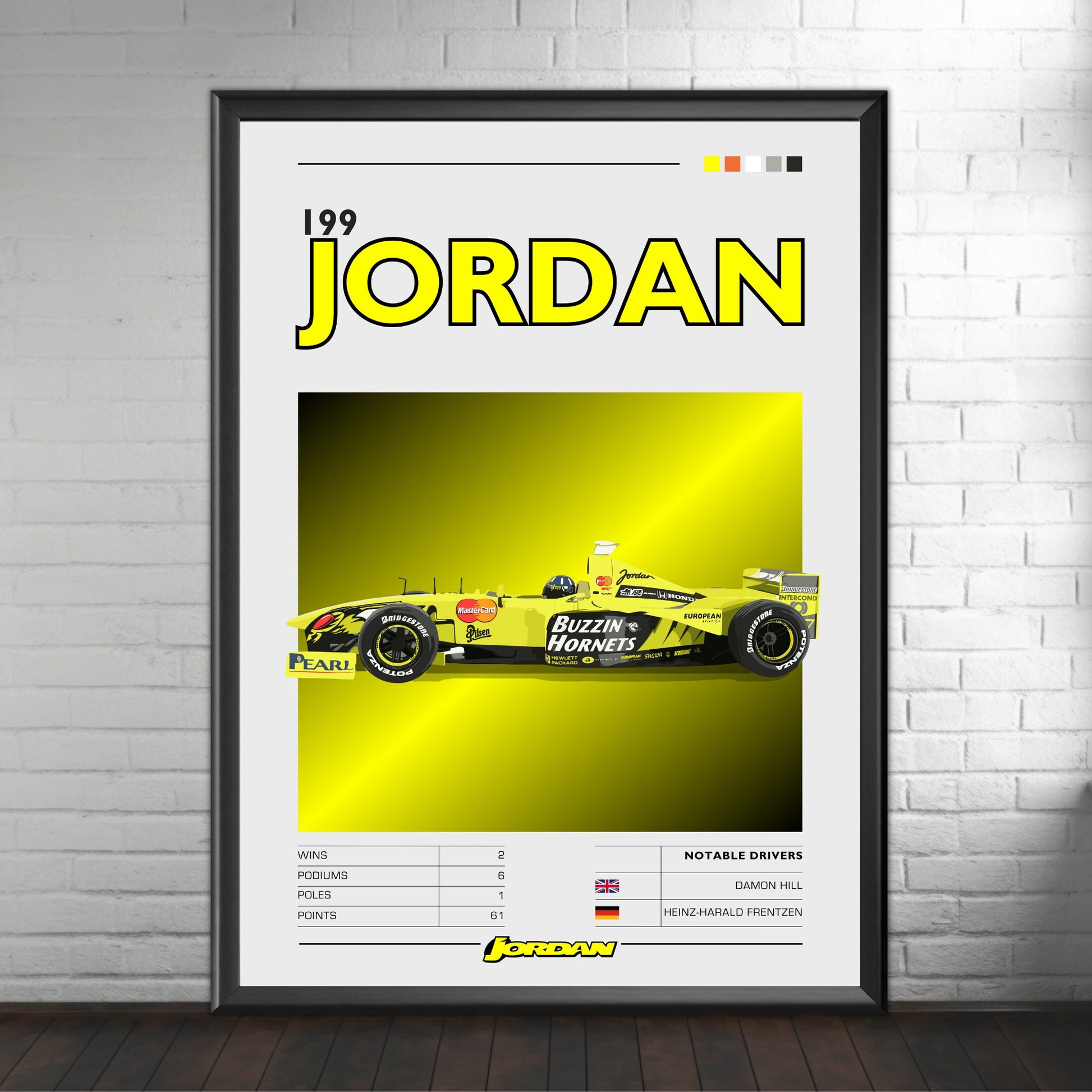 Jordan 199 F1 Poster