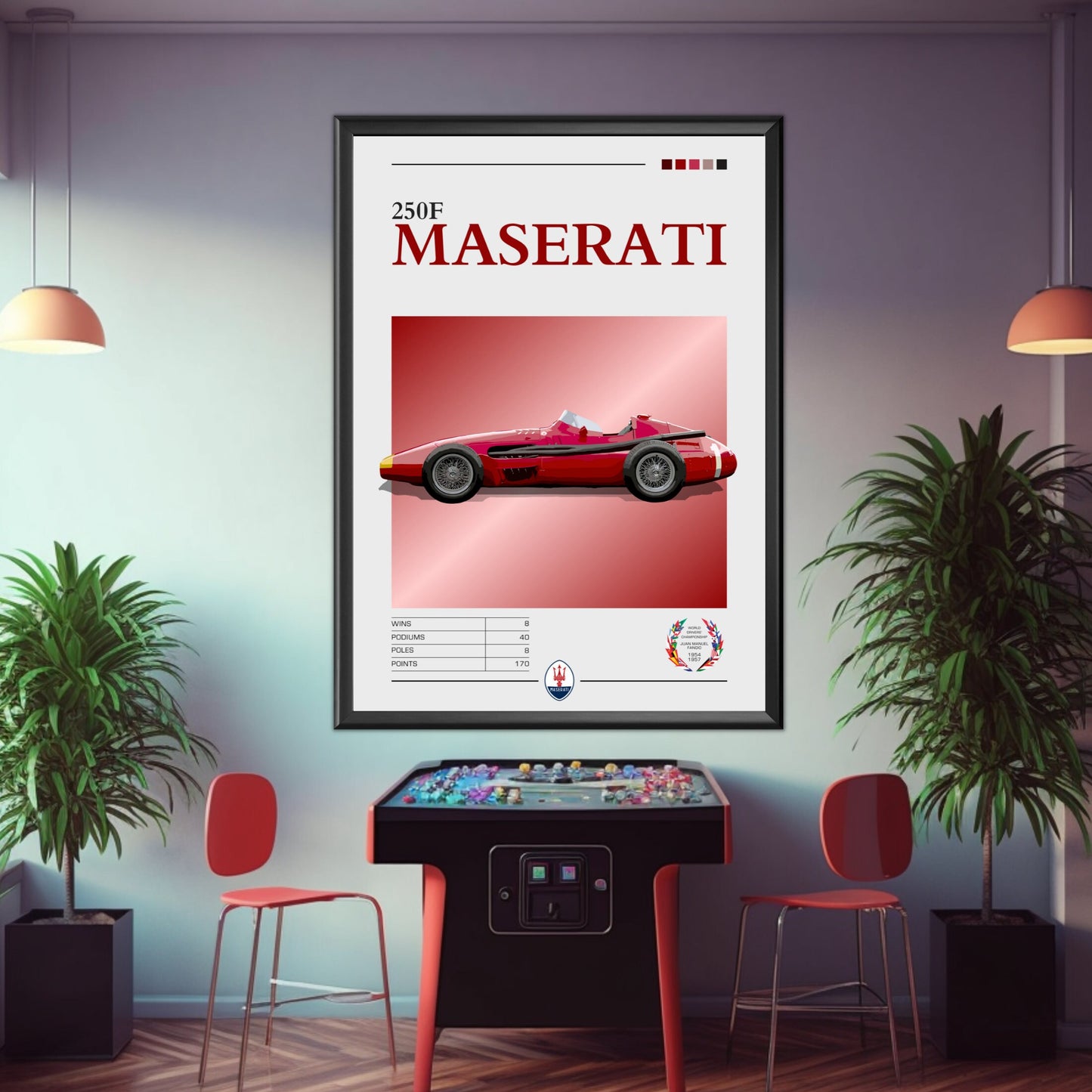 Maserati 250F F1 Poster, 1950s