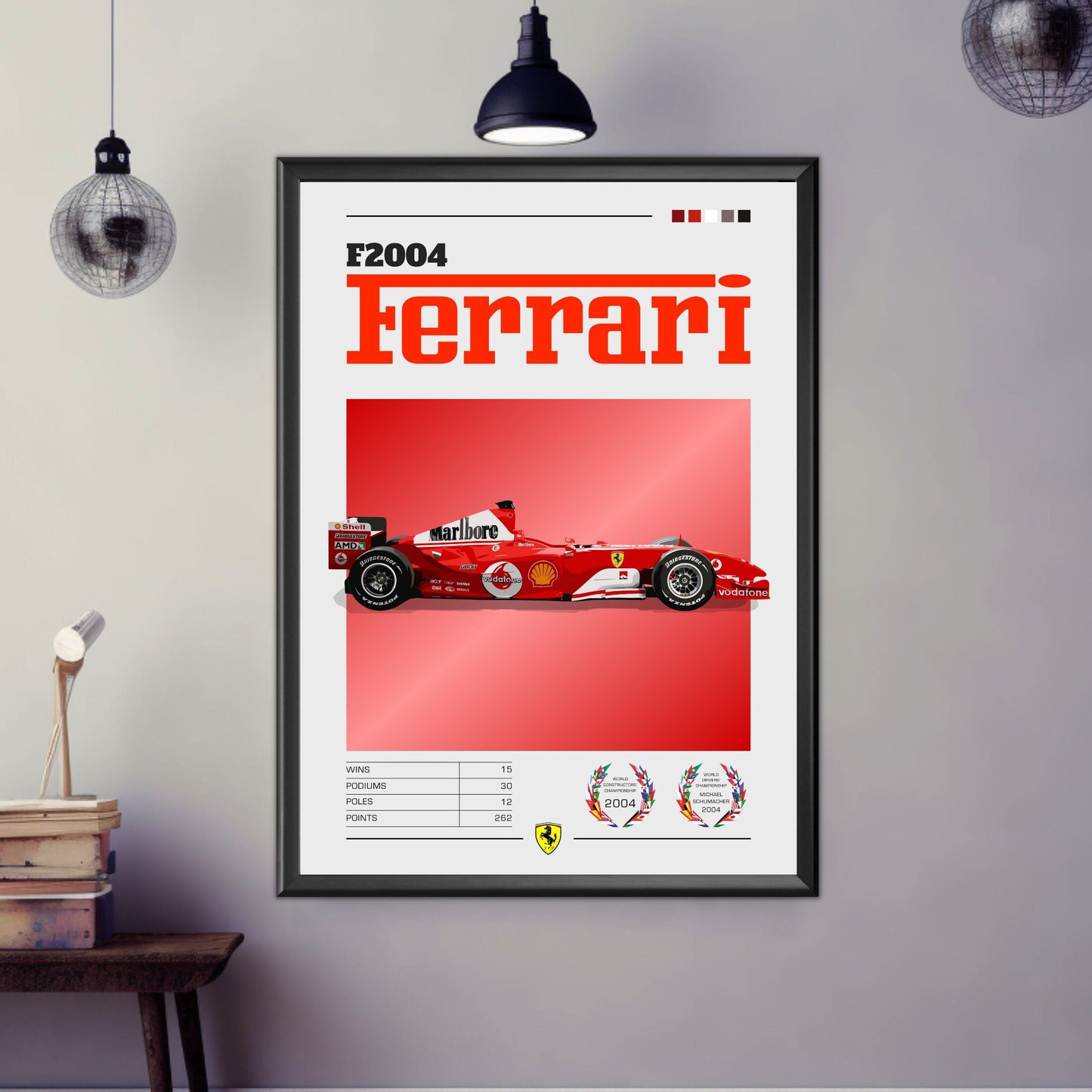 Ferrari F2004 Poster