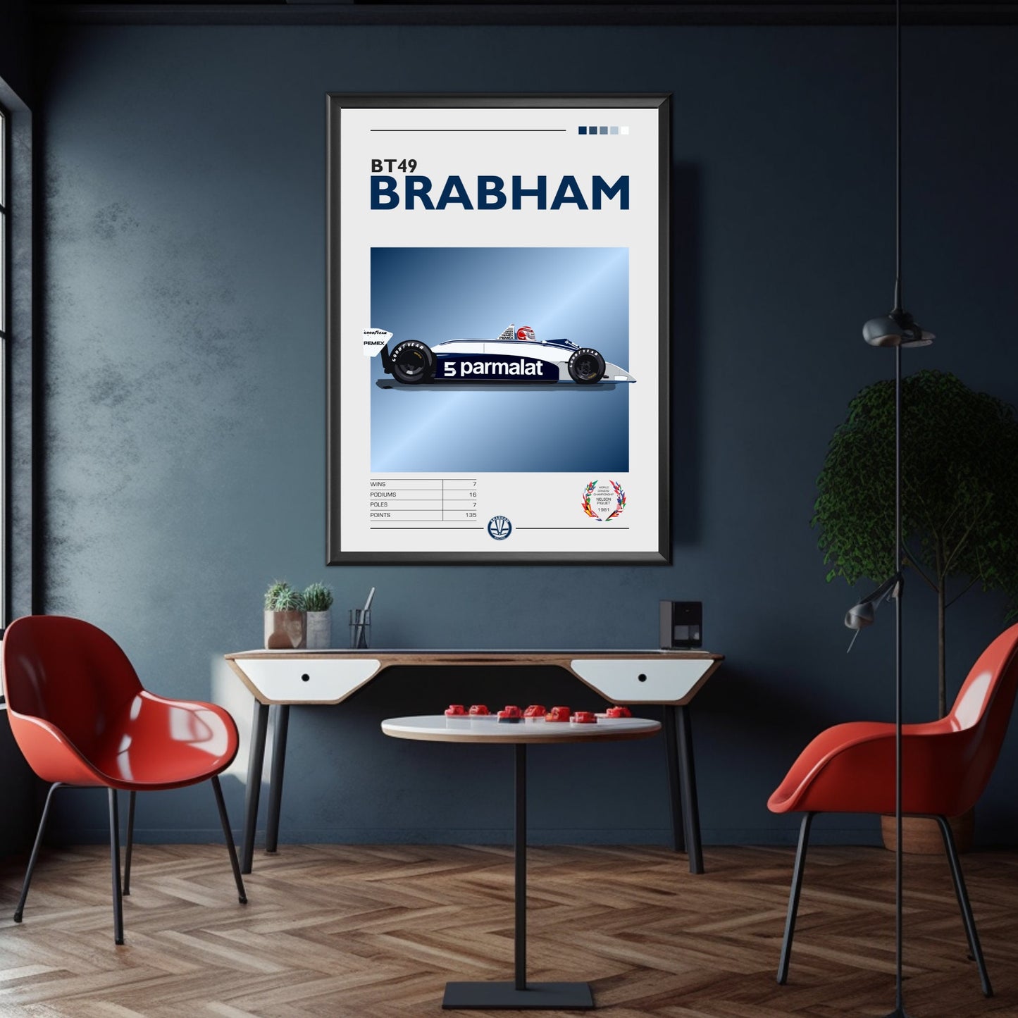 Brabham BT49 Print, F1 Poster