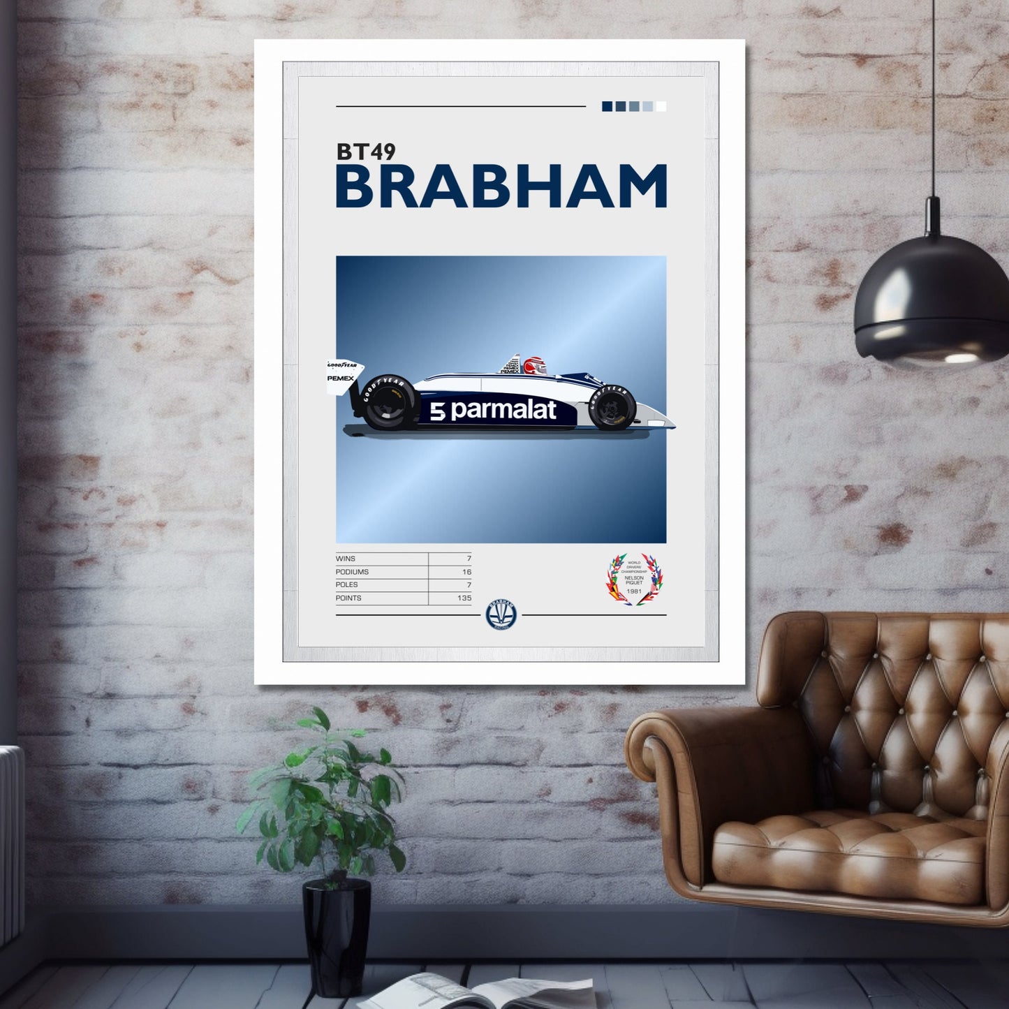 Brabham BT49 Print, F1 Poster