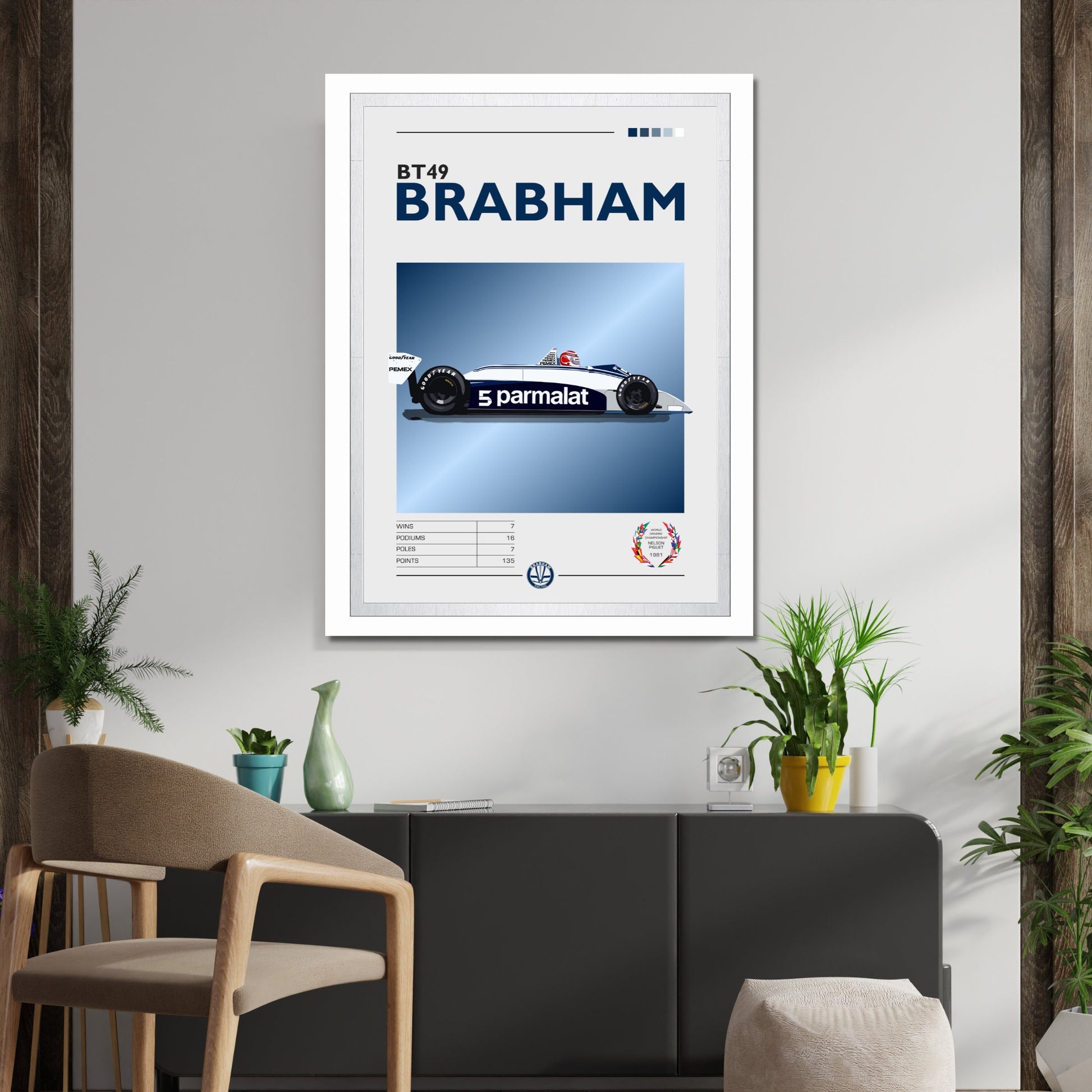 Brabham BT49 Print, F1 Poster